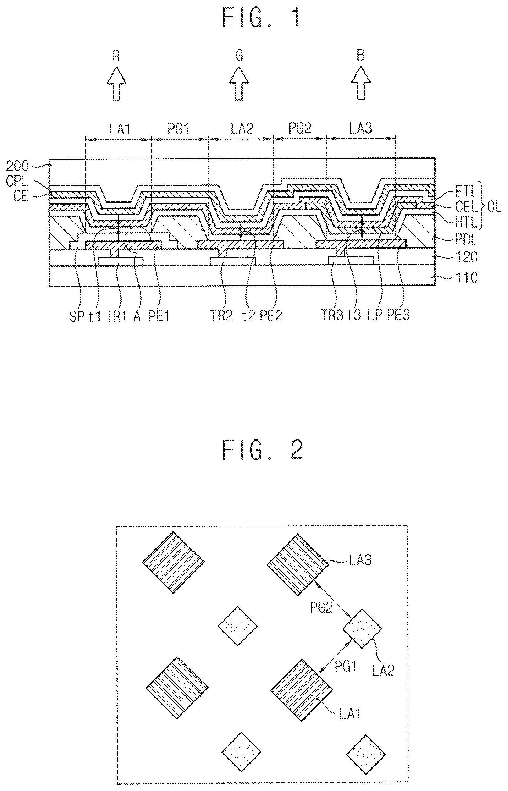 Patent US12433138 Figure 1 – Organic light-emitting display device and method for manufacturing the same