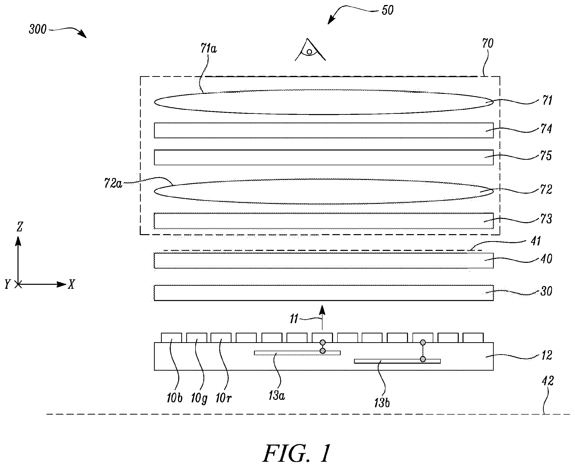 Patent US12433140 Figure 1 – Display and display system
