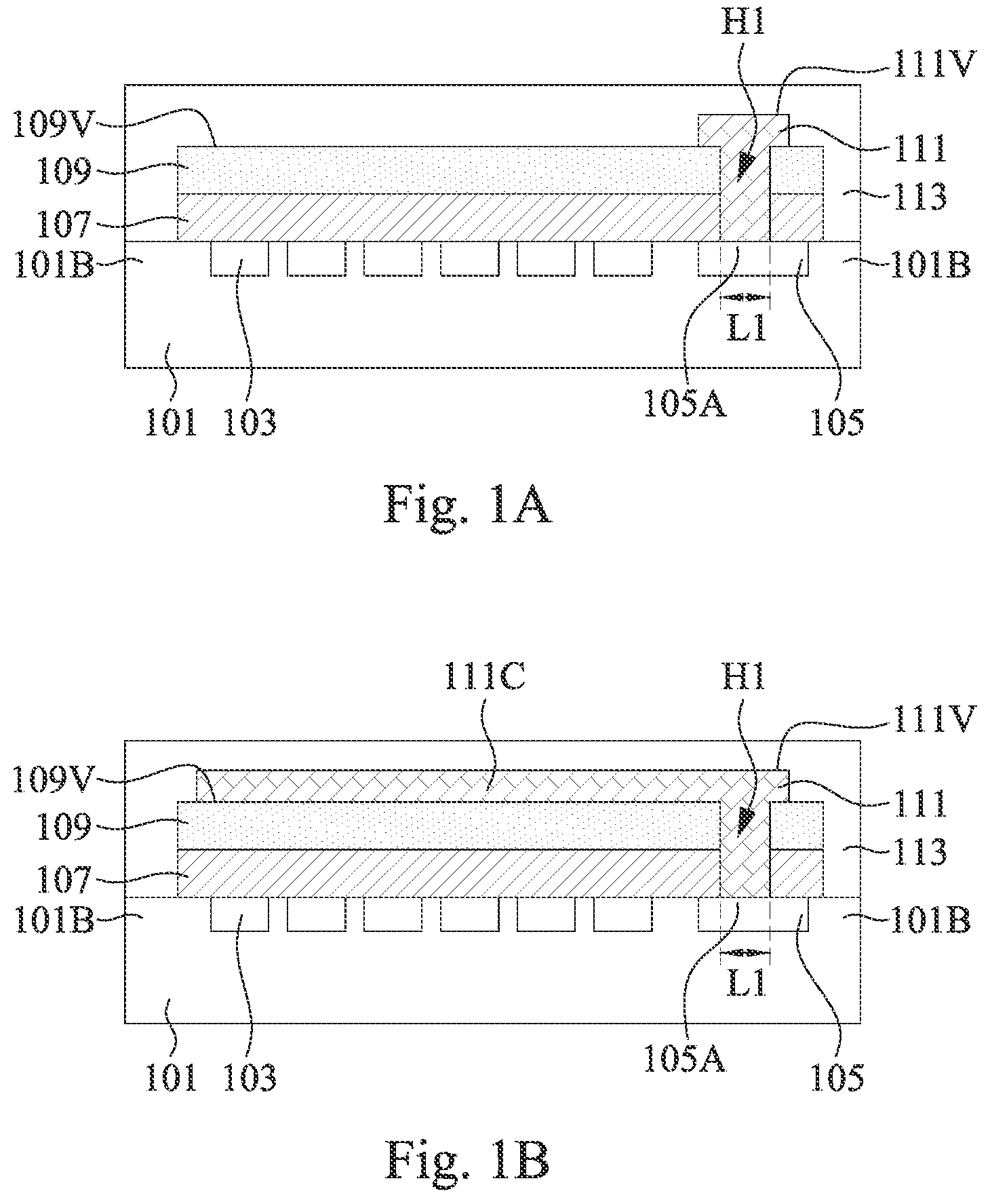 Patent US12433144 Figure 1 – Electrode connection structure and method of forming the same