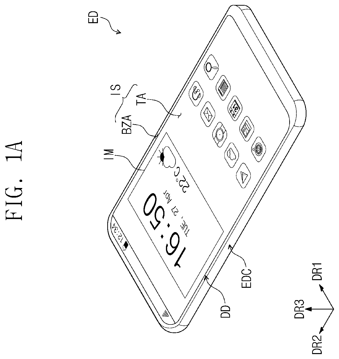 Patent US12433145 Figure 1 – Display device having protection tape and method for fabricating electronic device using the same