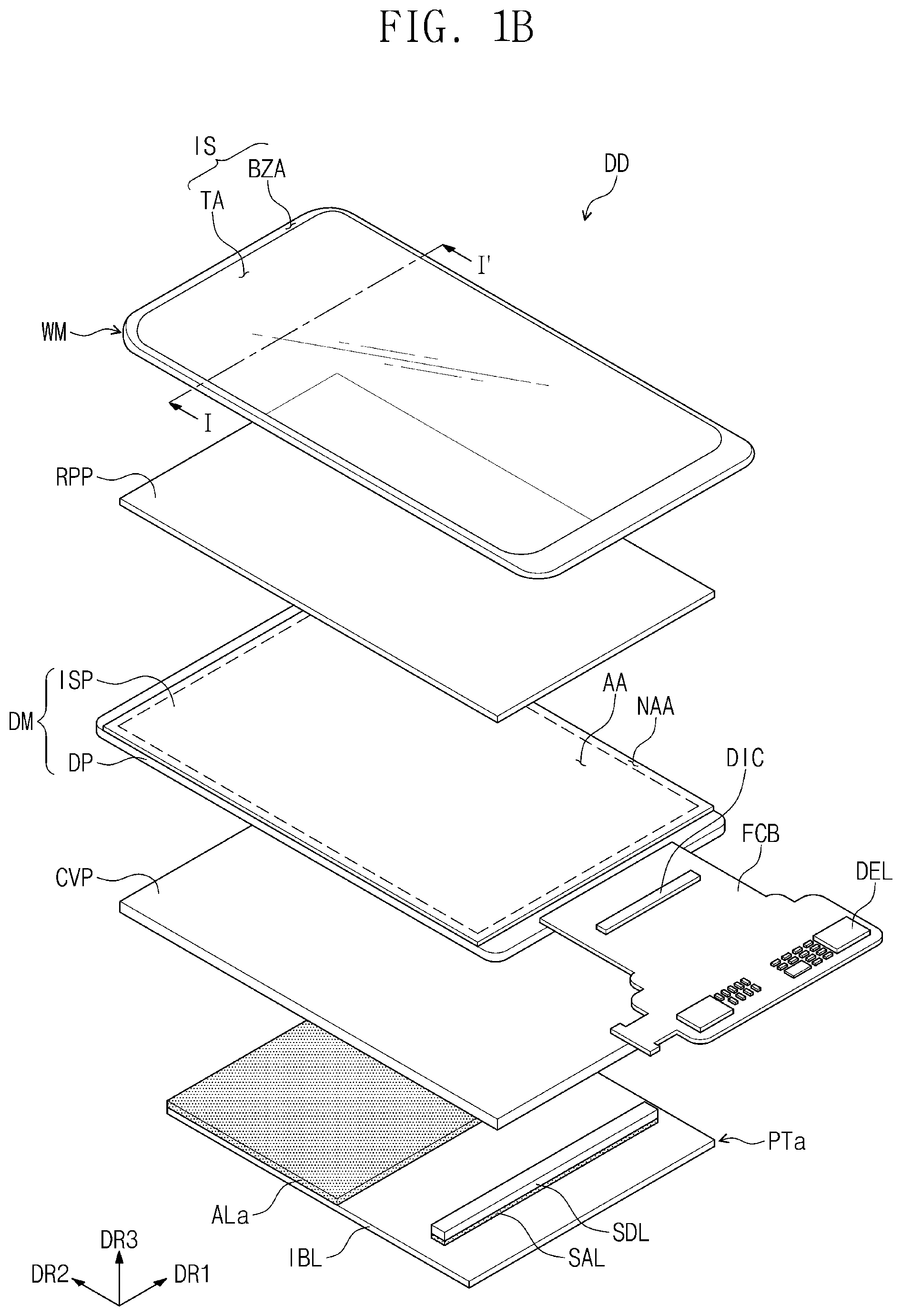 Patent US12433145 Figure 2 – Display device having protection tape and method for fabricating electronic device using the same