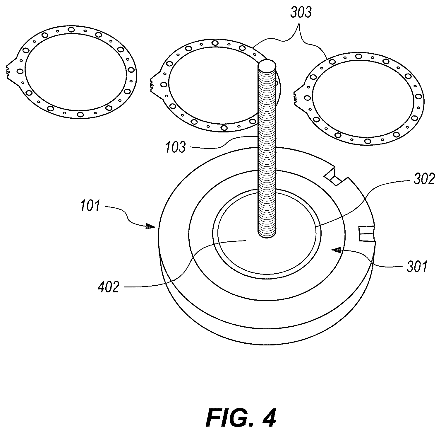 Patent US12433166 Figure 4 – Ceramic stack assembly fixture