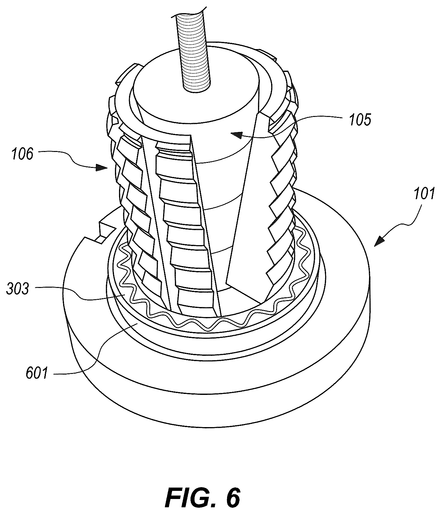 Patent US12433166 Figure 6 – Ceramic stack assembly fixture