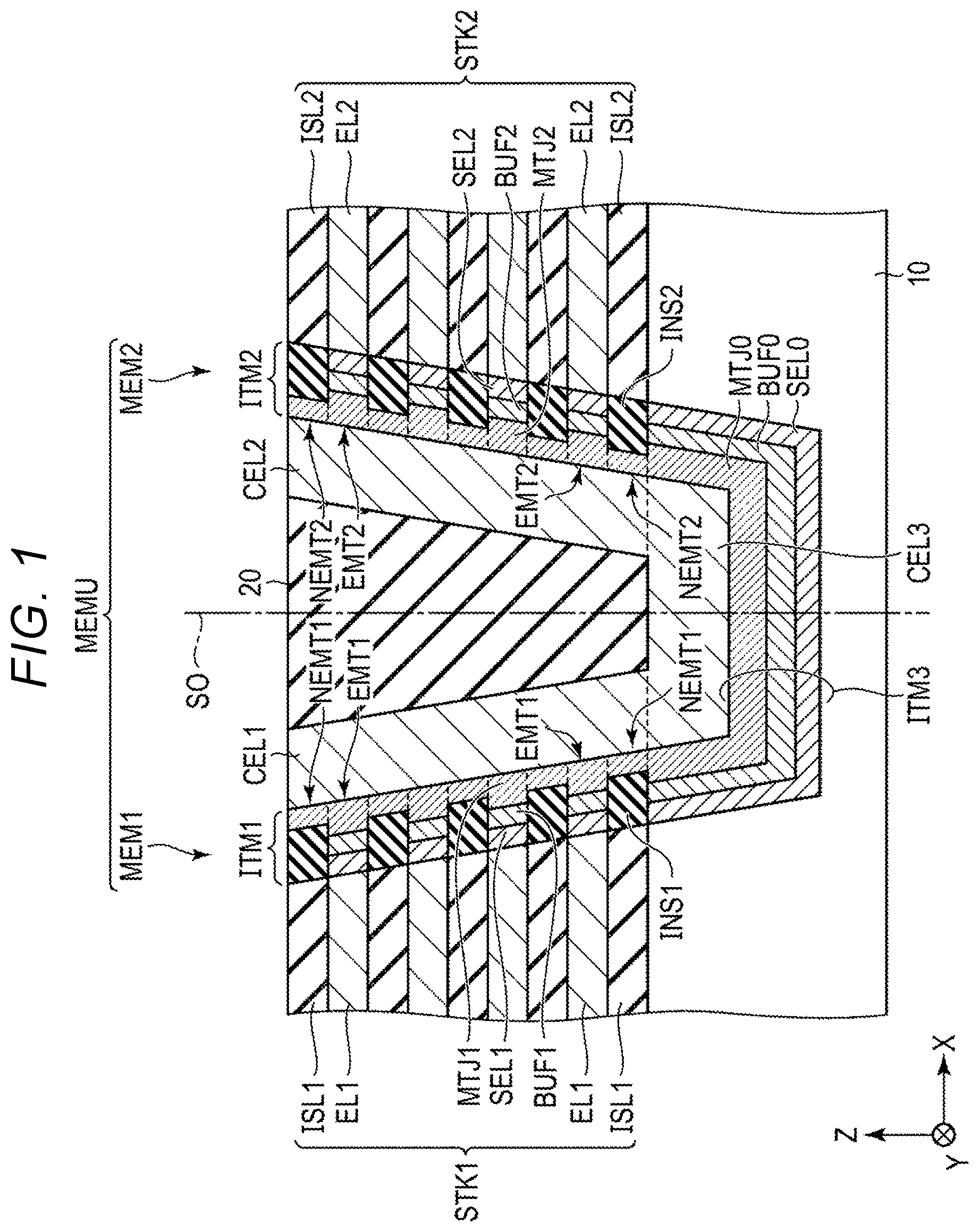 Patent US12433169 Figure 1 – Magnetic storage device
