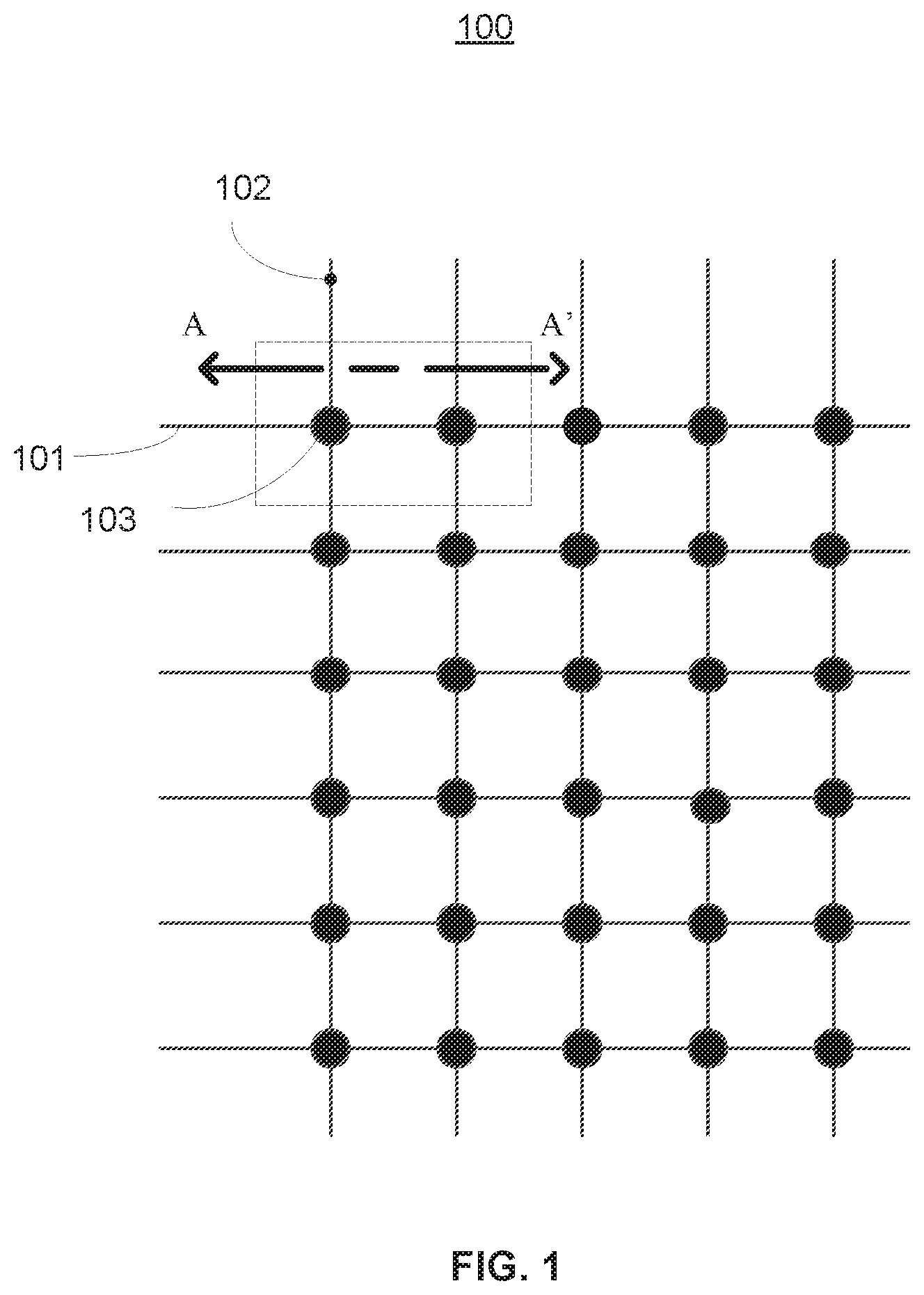 Patent US12433176 Figure 1 – Large-scale crossbar arrays with reduced series resistance