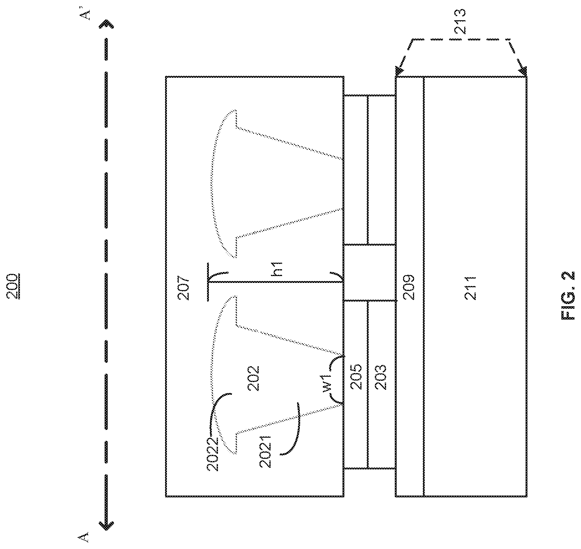 Patent US12433176 Figure 2 – Large-scale crossbar arrays with reduced series resistance