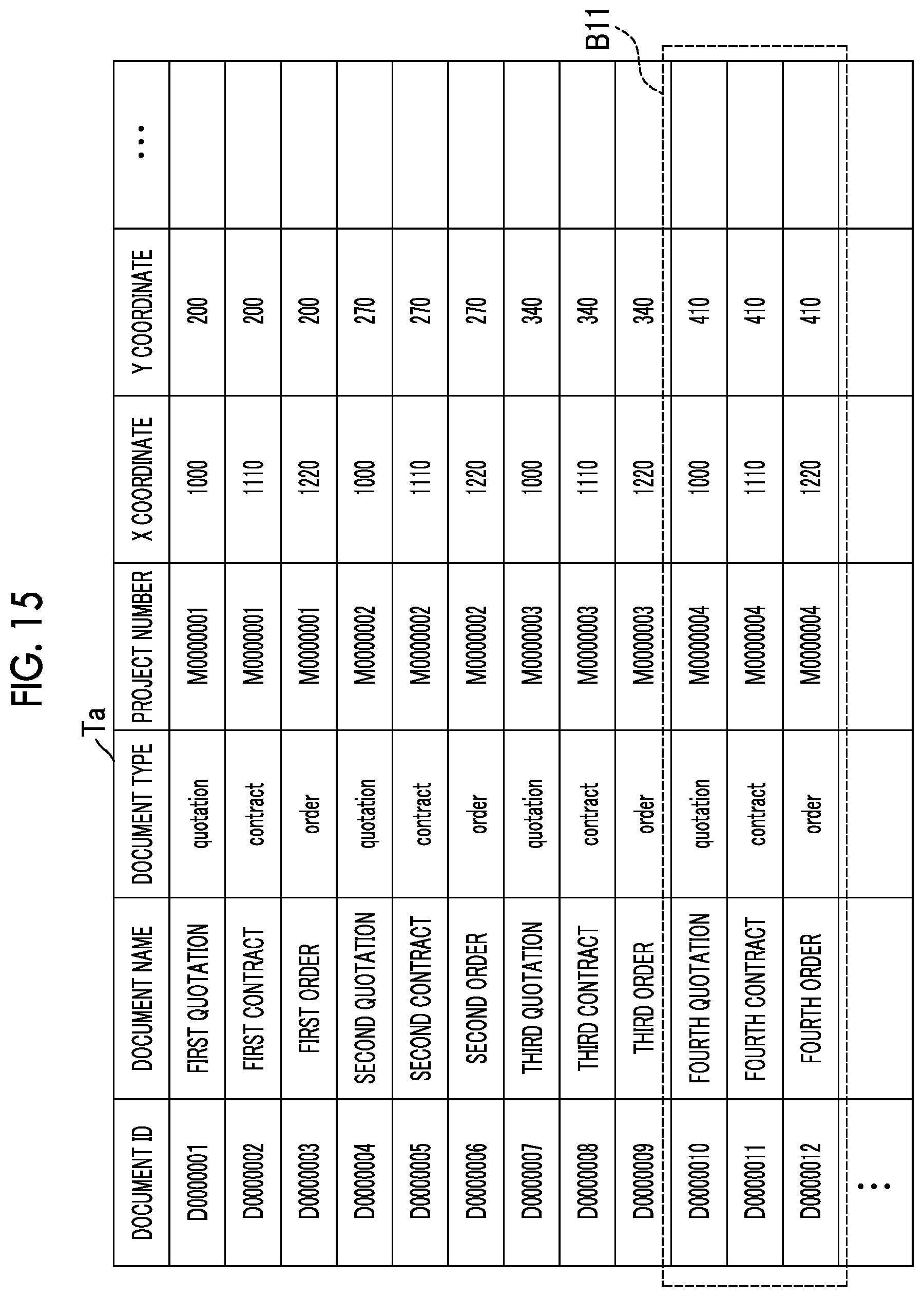 Patent US12437006 Figure 15 – Information processing apparatus, non-transitory computer readable medium storing program, and information processing method for document alignment
