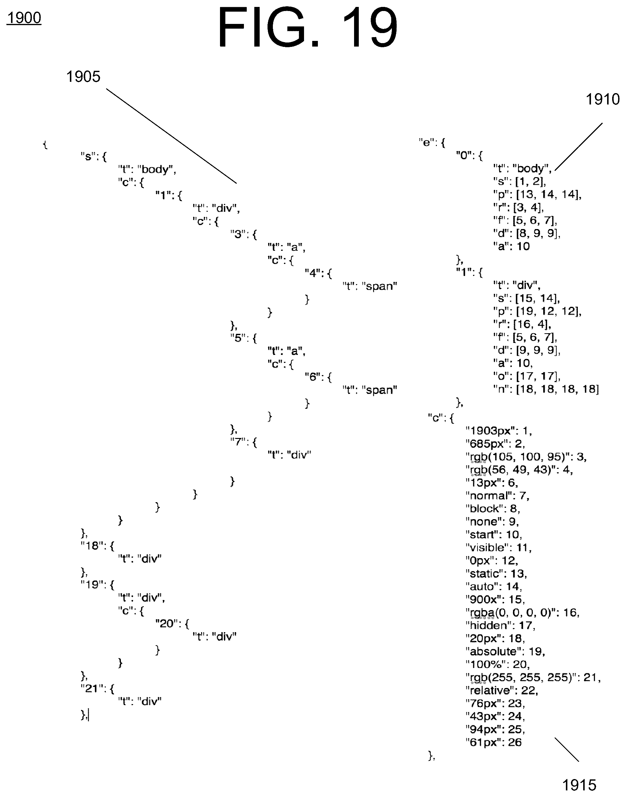 Patent US12437024 Figure 19 – Replaying user activity by capturing content and rebuilding the webpage at each web event