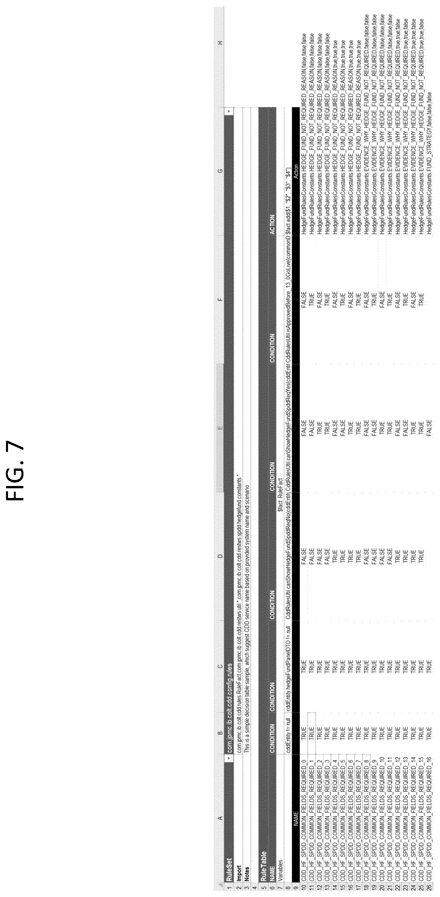 Patent US12437035 Figure 7 – System and method for automating conversion of policy rules to spreadsheets while maintaining data security