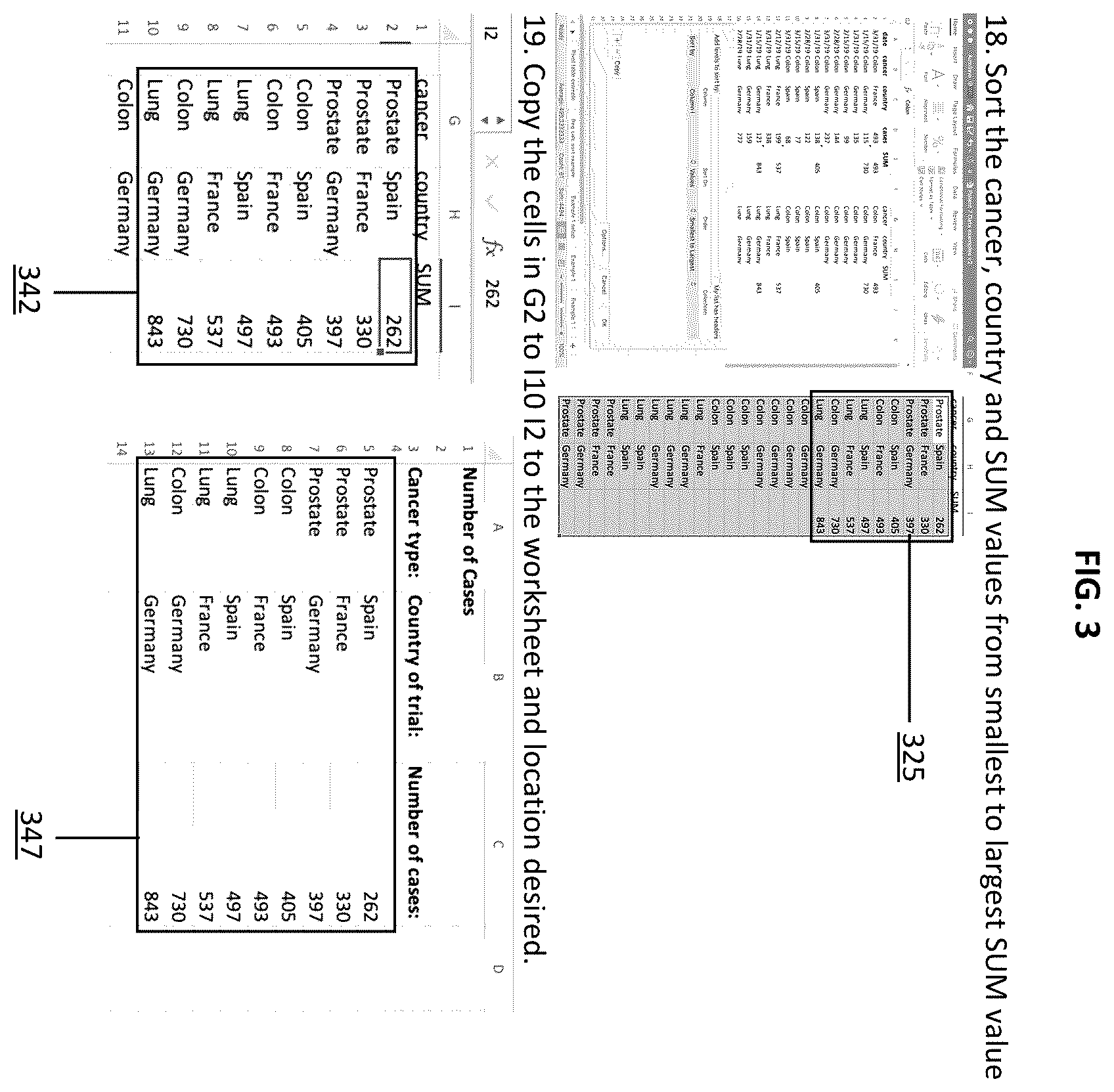 Patent US12437148 Figure 3 – Method and system for improved ordering of output from spreadsheet analytical functions