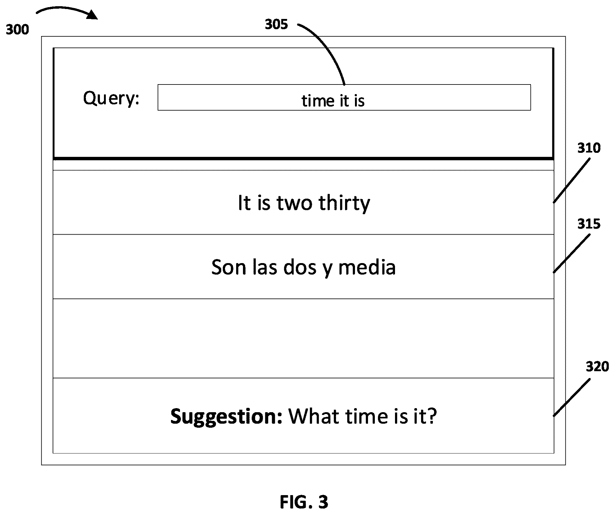 Patent US12437161 Figure 3 – Providing a well-formed alternate phrase as a suggestion in lieu of a not well-formed phrase