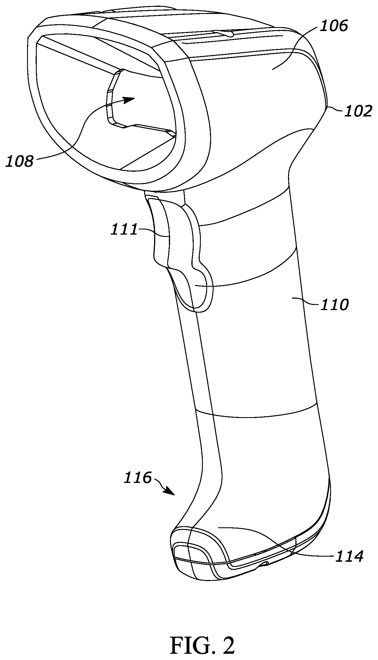 Patent US12437164 Figure 2 – Barcode scanning devices having wireless charging capabilities