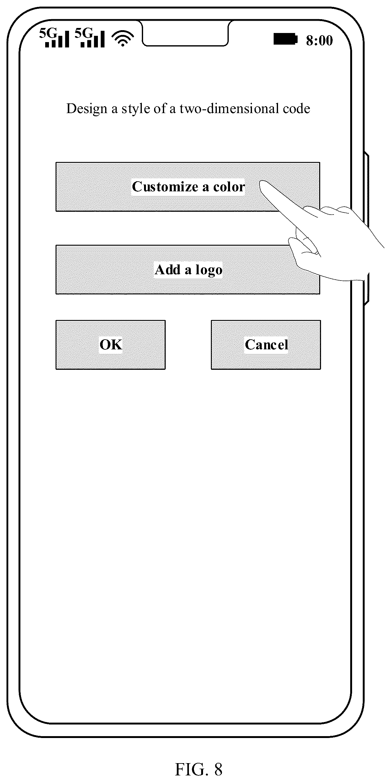 Patent US12437175 Figure 8 – Two-dimensional code generation method and related device