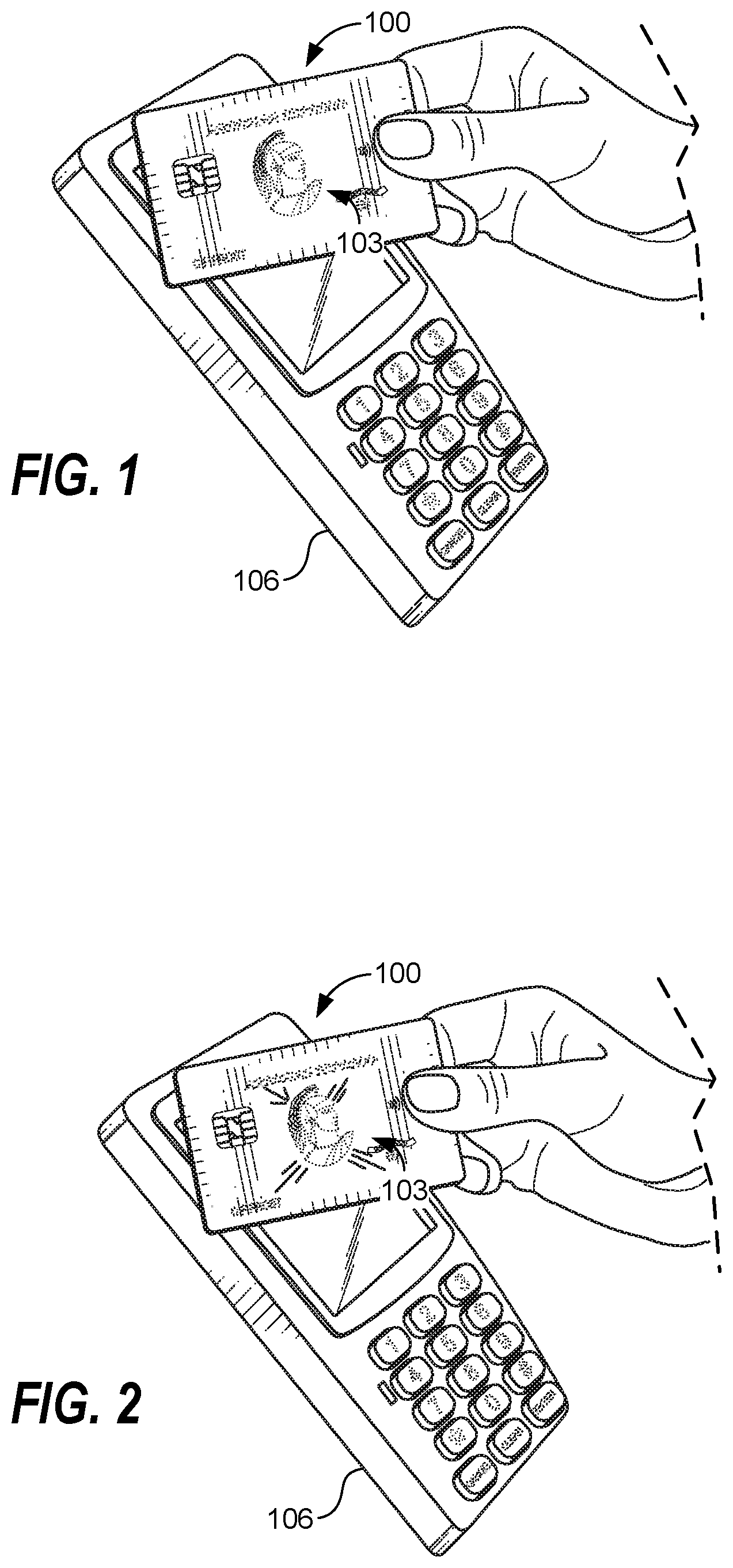 Patent US12437177 Figure 1 – Illuminating transaction card
