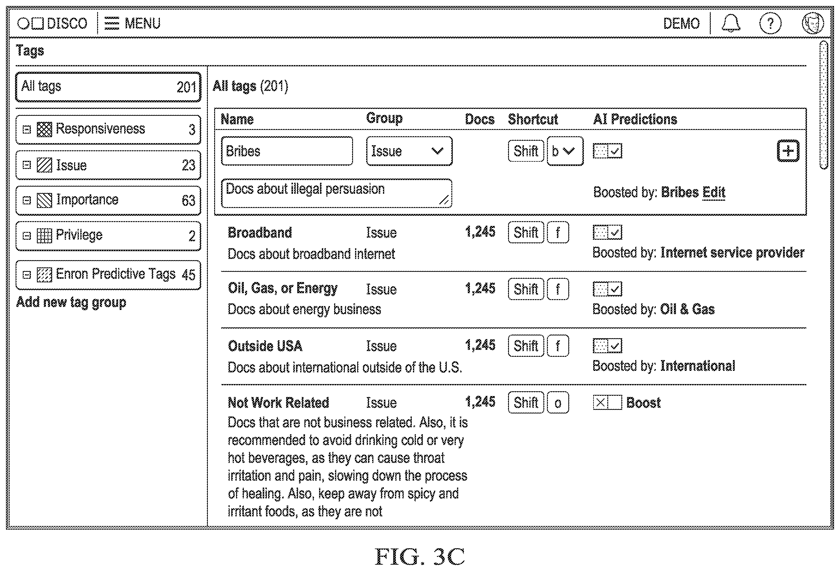 Patent US12437240 Figure 10 – System and method for artificial intelligence driven document analysis, including automated reuse of predictive coding rules based on management and curation of datasets or models