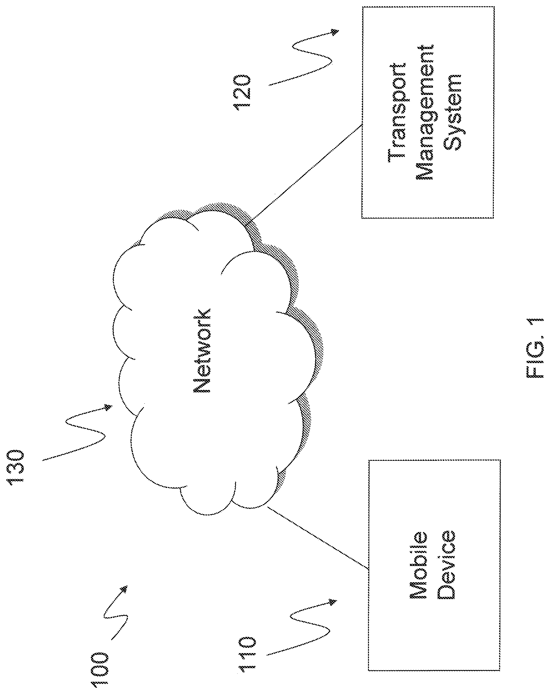 Patent US12437254 Figure 1 – Display of hospital transport information on a portable device