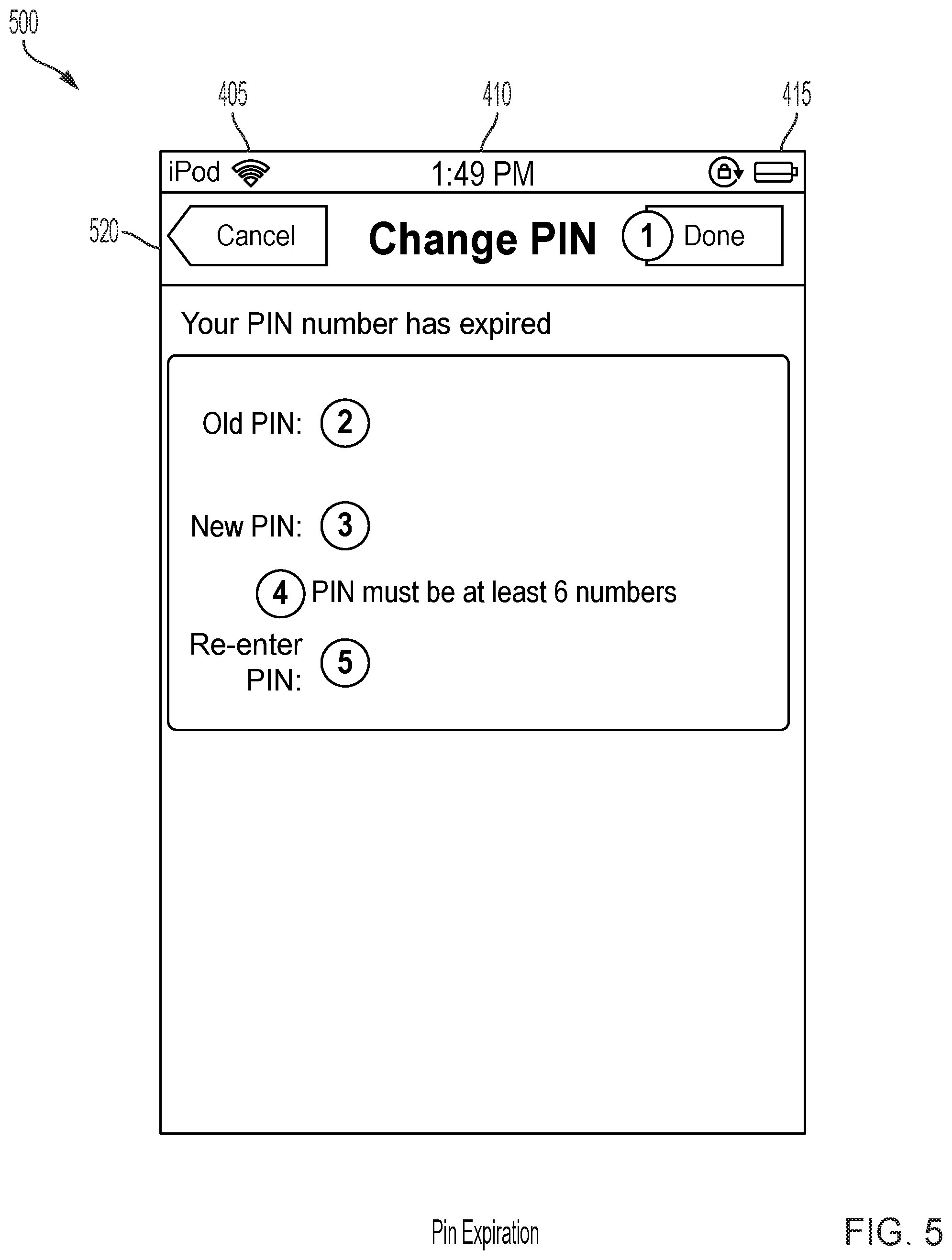 Patent US12437254 Figure 5 – Display of hospital transport information on a portable device