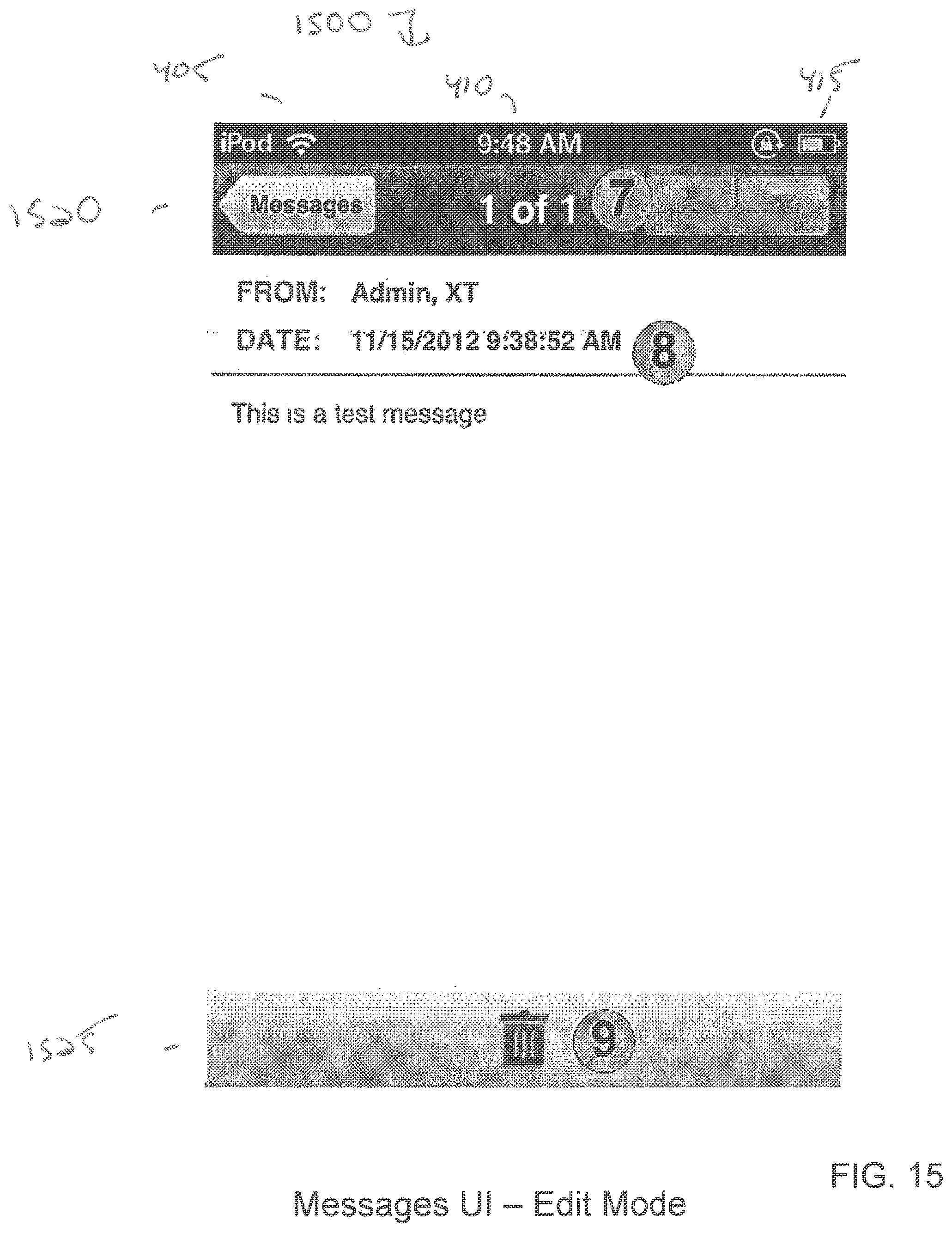 Patent US12437254 Figure 18 – Display of hospital transport information on a portable device