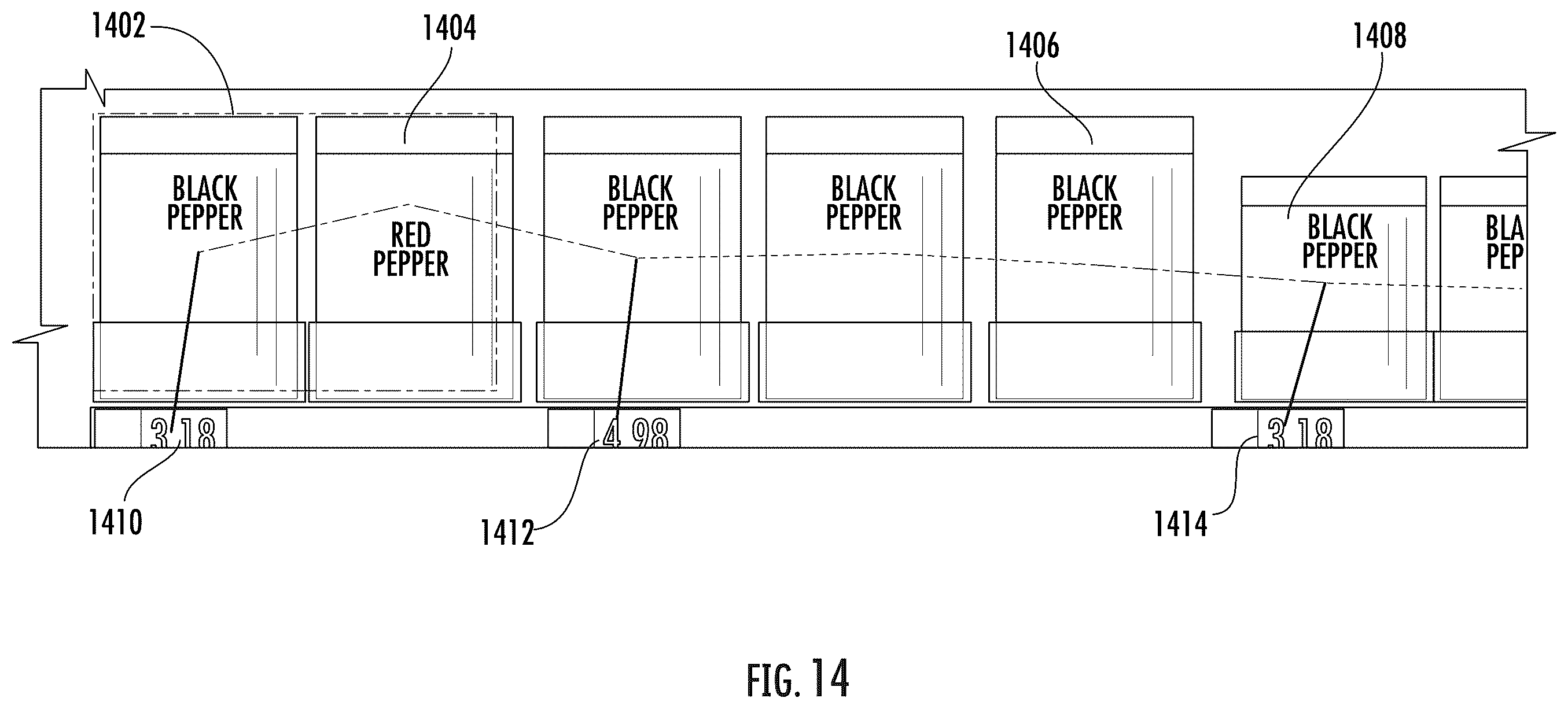 Patent US12437258 Figure 14 – System and method for identifying products in a shelf management system