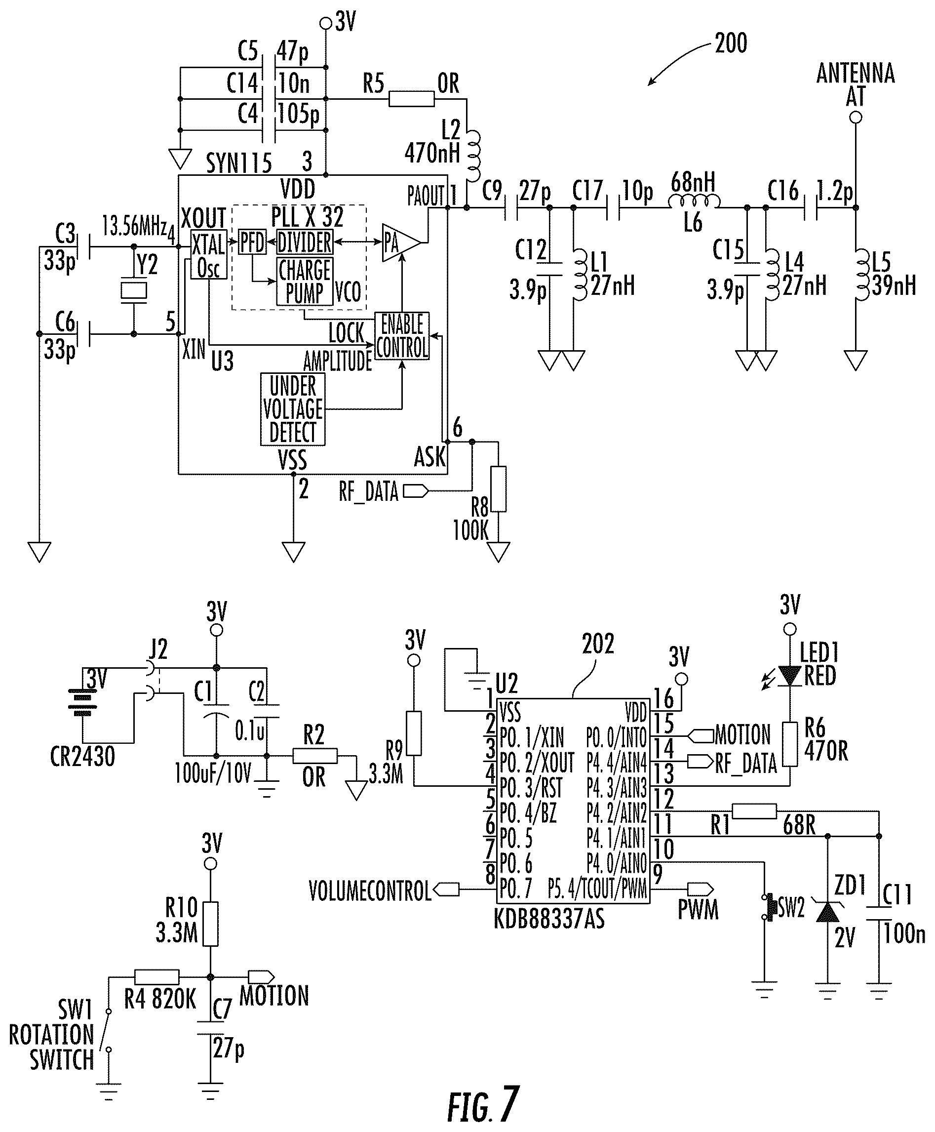 Patent US12437262 Figure 7 – Anti-sweeping hook with integrated inventory monitoring and/or loss prevention functionality