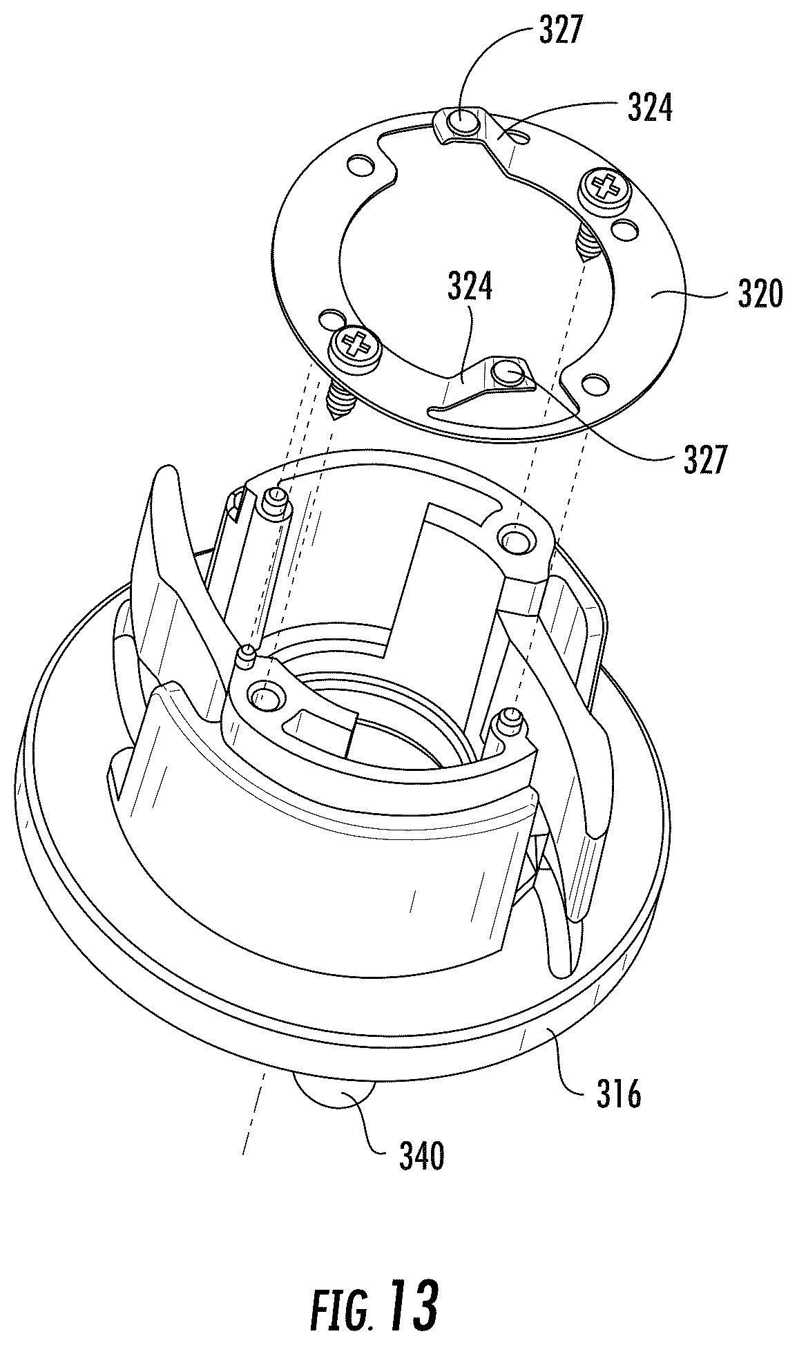 Patent US12437262 Figure 13 – Anti-sweeping hook with integrated inventory monitoring and/or loss prevention functionality