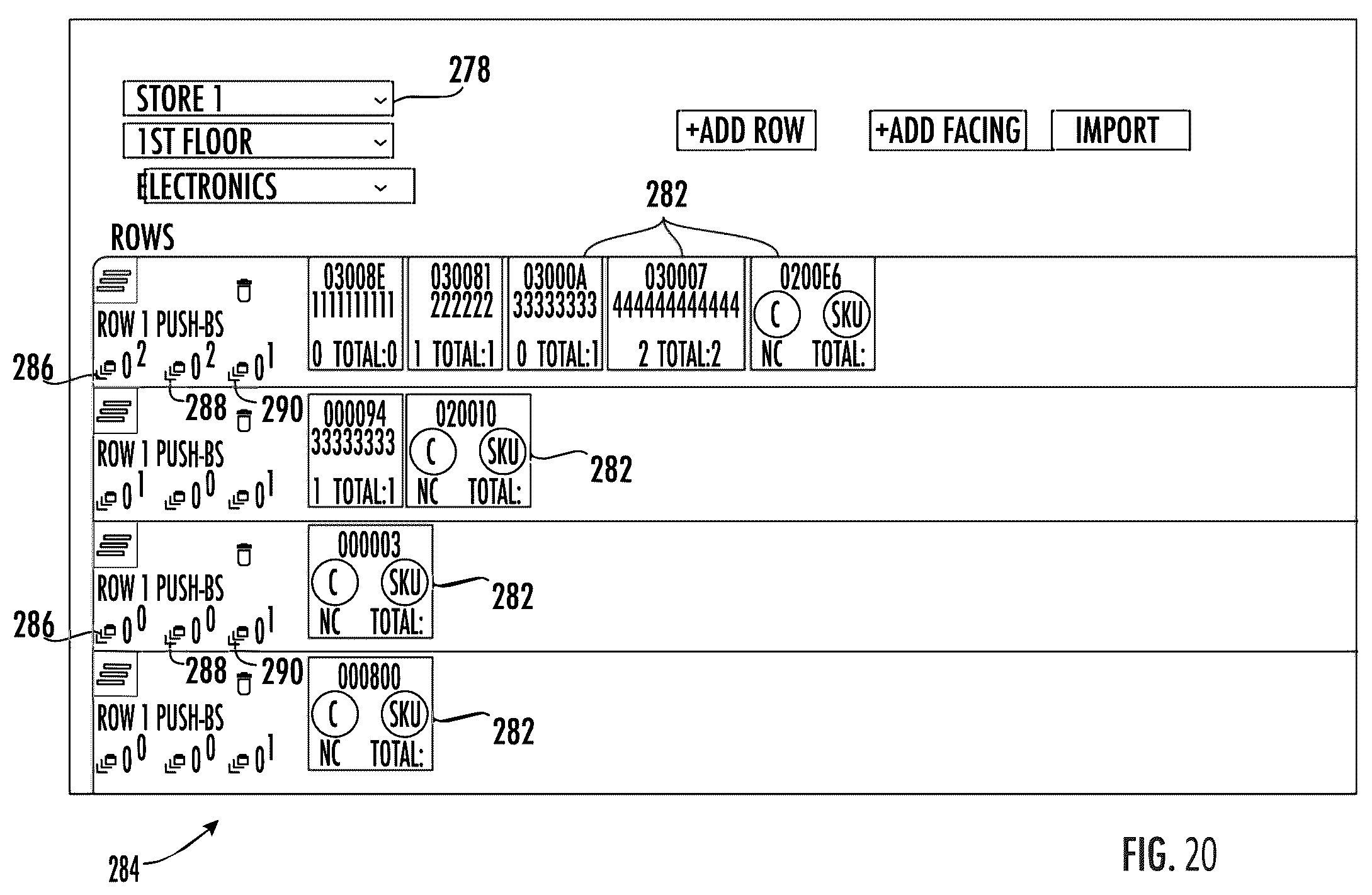 Patent US12437262 Figure 20 – Anti-sweeping hook with integrated inventory monitoring and/or loss prevention functionality