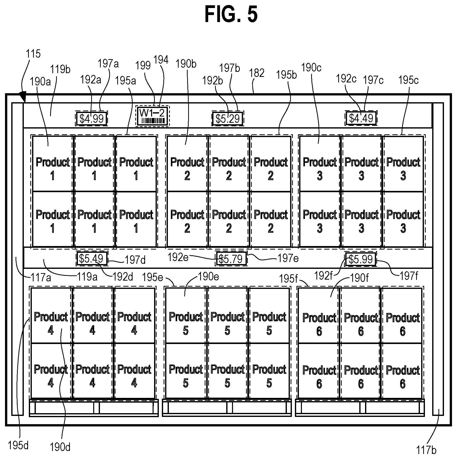 Patent US12437263 Figure 5 – Systems and methods of monitoring location labels of product storage structures of a product storage facility