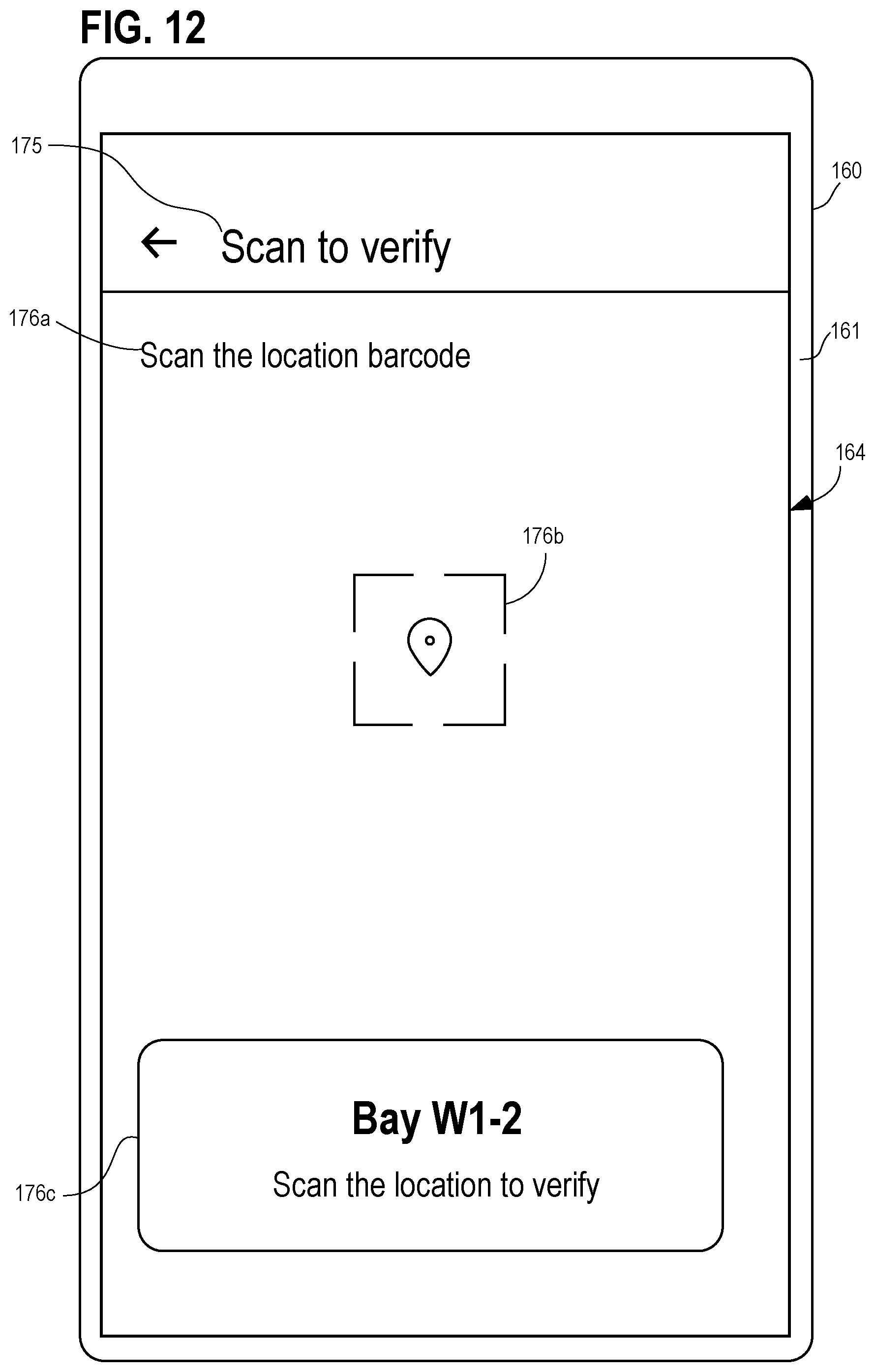Patent US12437263 Figure 12 – Systems and methods of monitoring location labels of product storage structures of a product storage facility