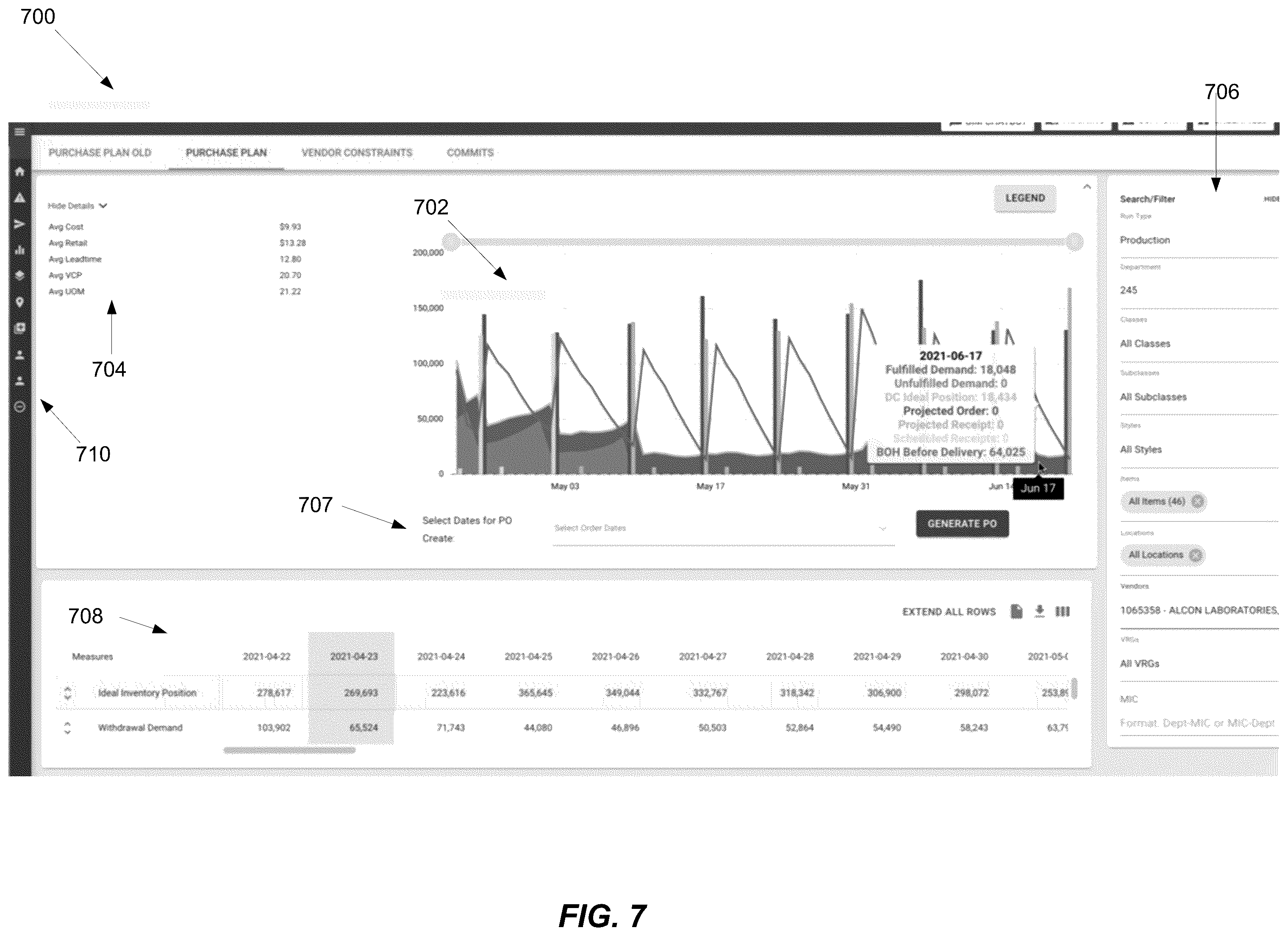 Patent US12437265 Figure 8 – Methods and systems for inventory planning and control