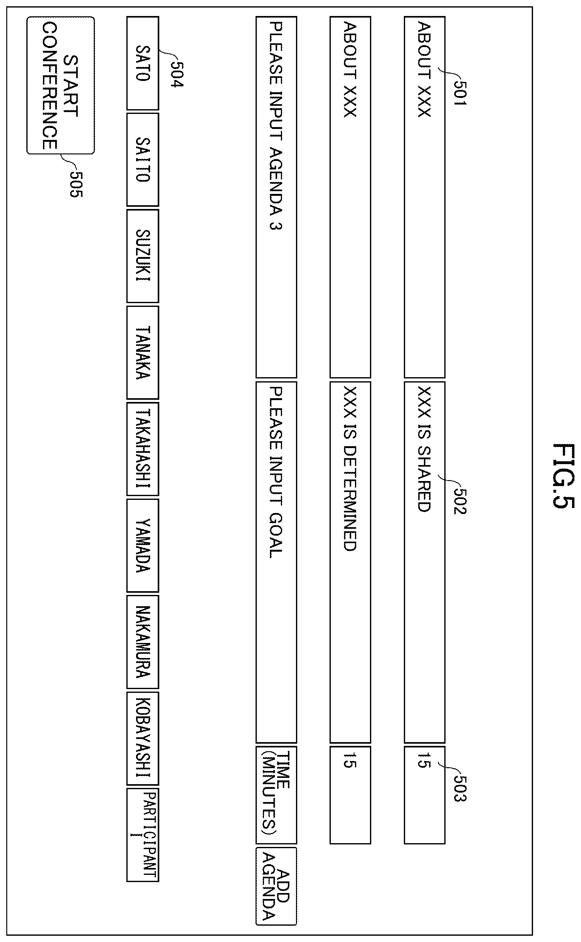 Patent US12437267 Figure 5 – Conference support system, conference support method, and recording medium