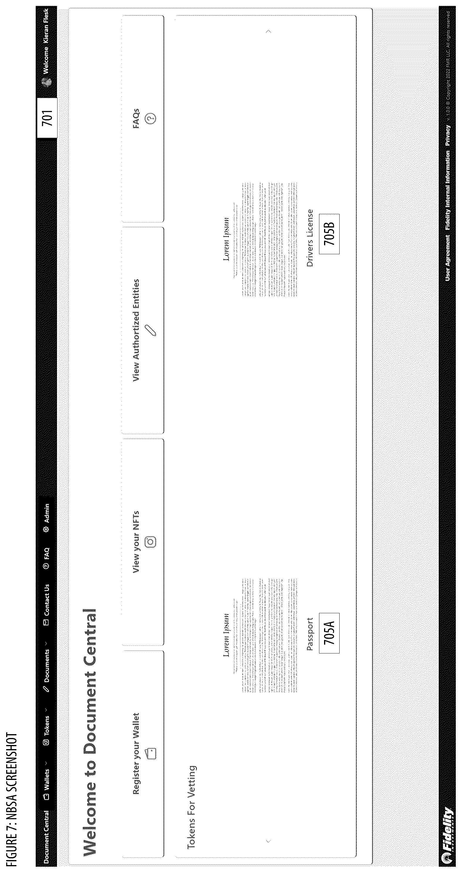 Patent US12437292 Figure 7 – NFT based secure authentication and notification apparatuses, processes and systems