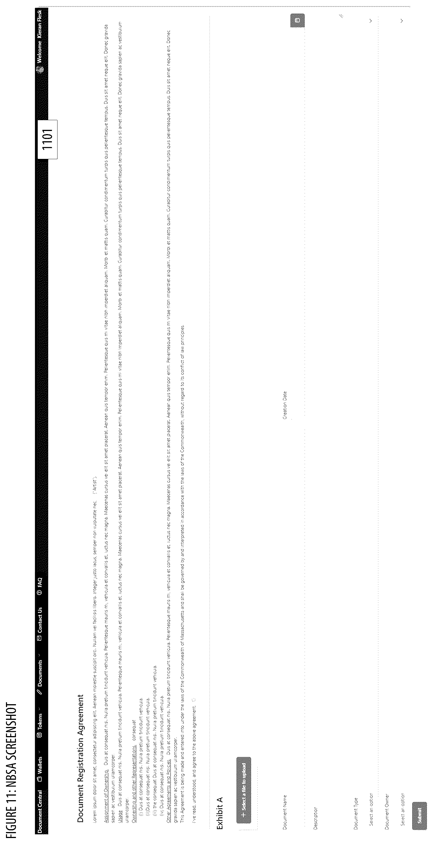Patent US12437292 Figure 11 – NFT based secure authentication and notification apparatuses, processes and systems
