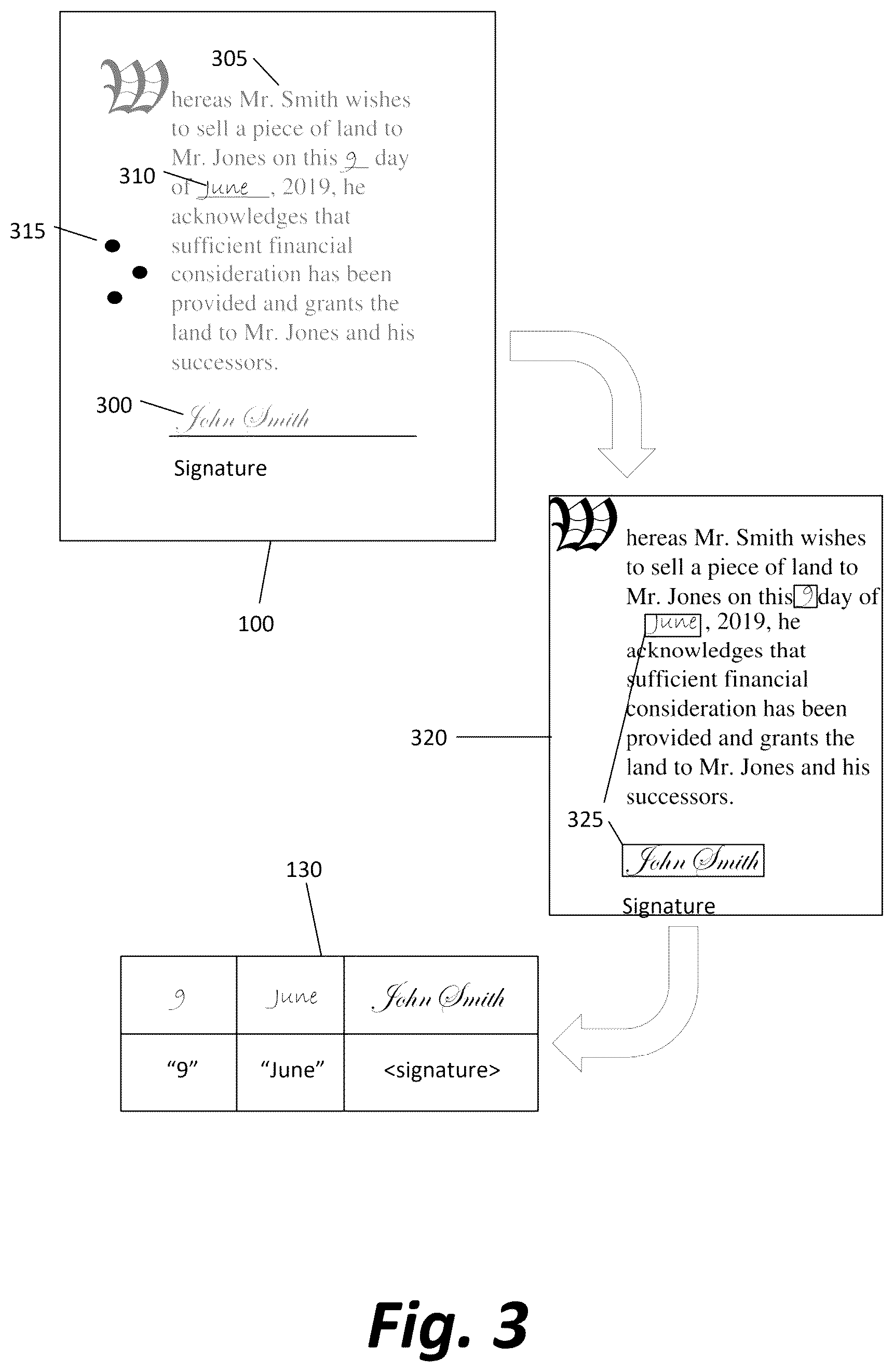 Patent US12437307 Figure 3 – Fraud detection via automated handwriting clustering