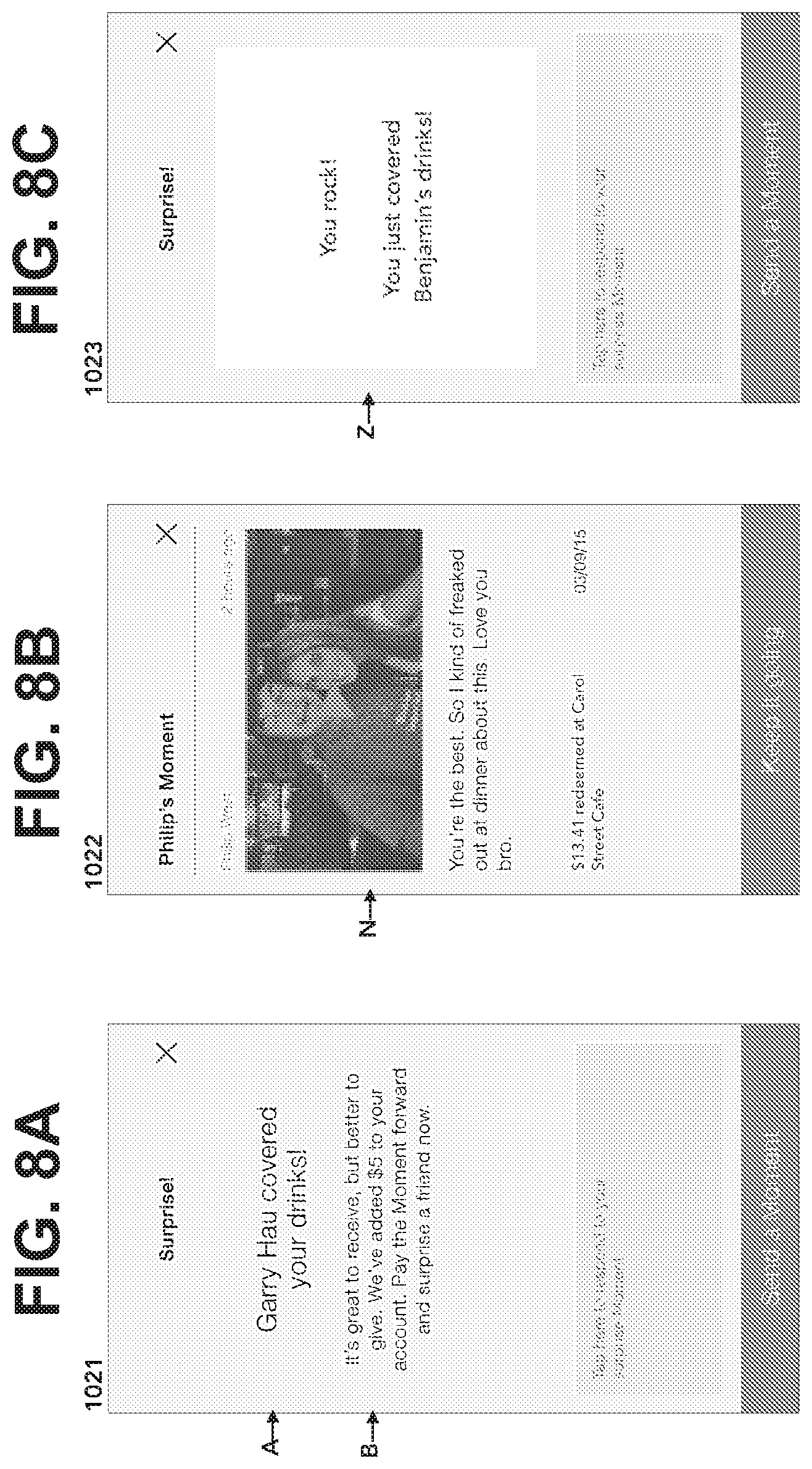 Patent US12437331 Figure 8 – Method and system for connecting and facilitating the machine-to-machine delivery of a gift that may or may not have monetary value
