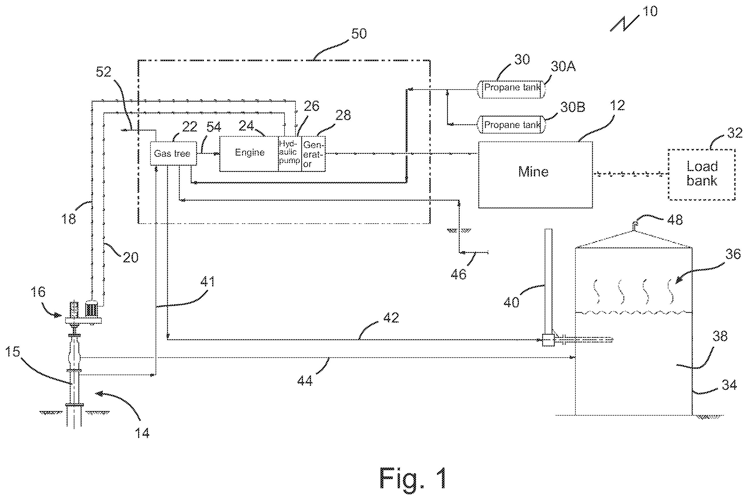 Patent US12437349 Figure 1 – Blockchain mining system with load modulation