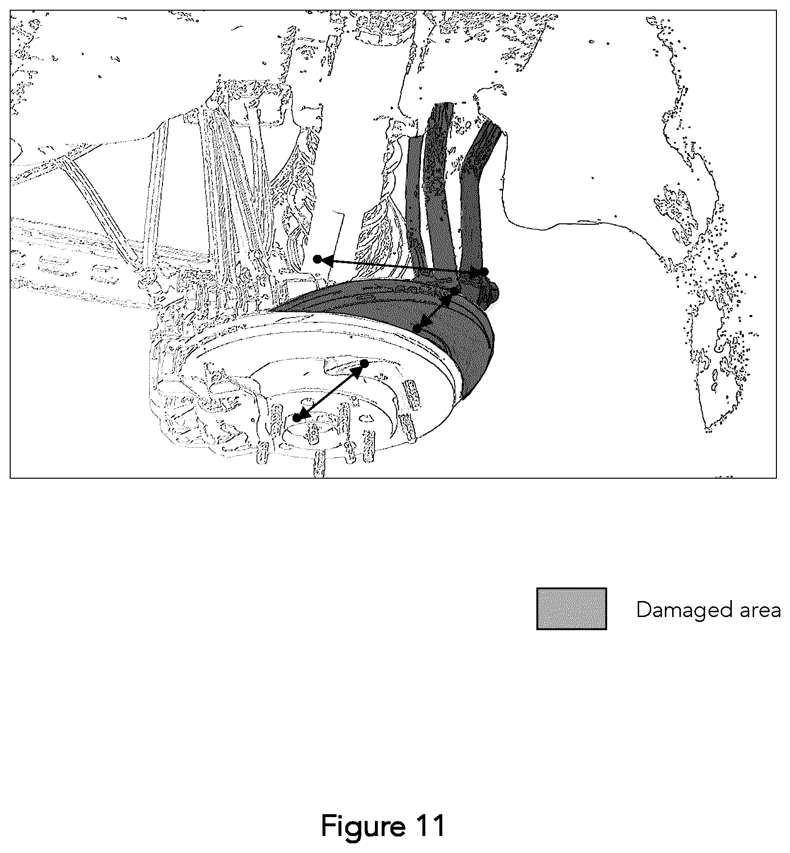 Patent US12437389 Figure 11 – Vehicle damage detection system and method