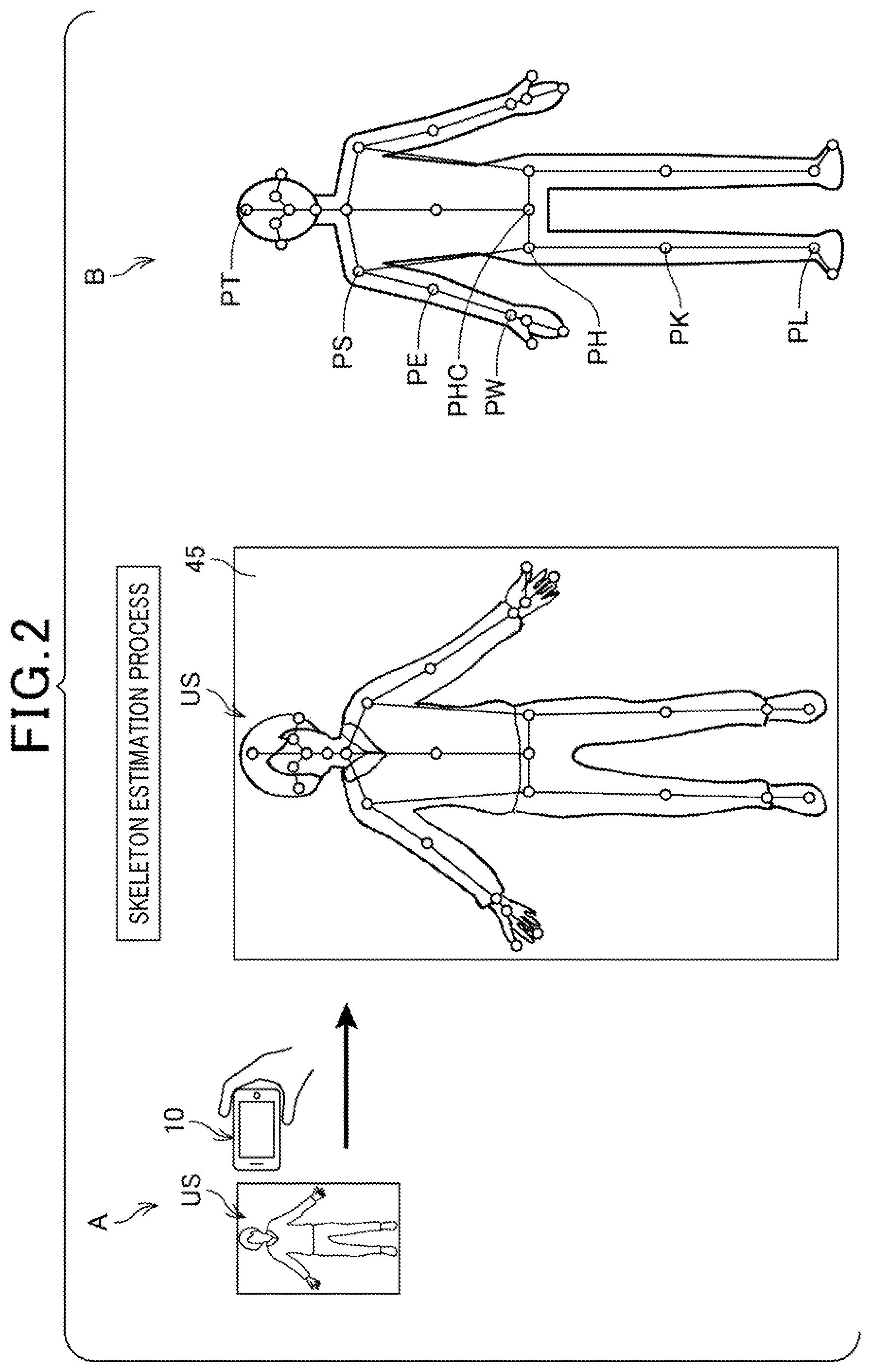 Patent US12437433 Figure 2 – Skeleton body height estimation system based on acquired body height attribute data