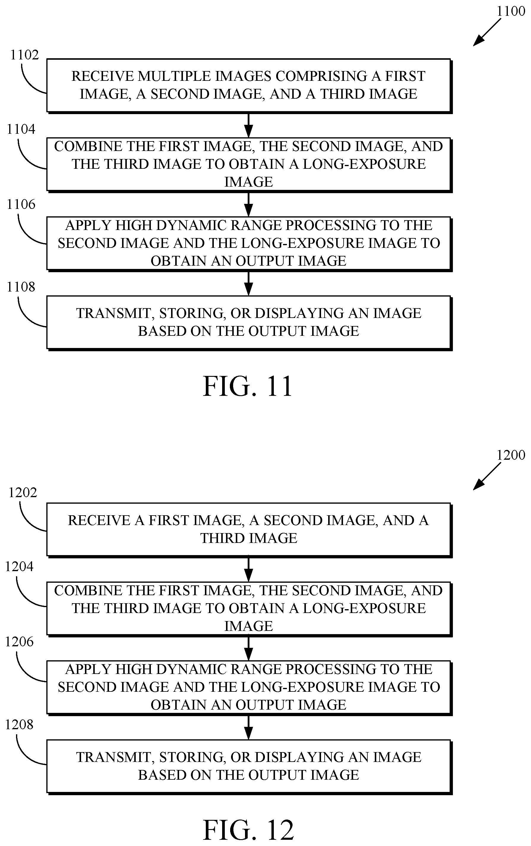 Patent US12437445 Figure 10 – Image combinations for high dynamic range processing