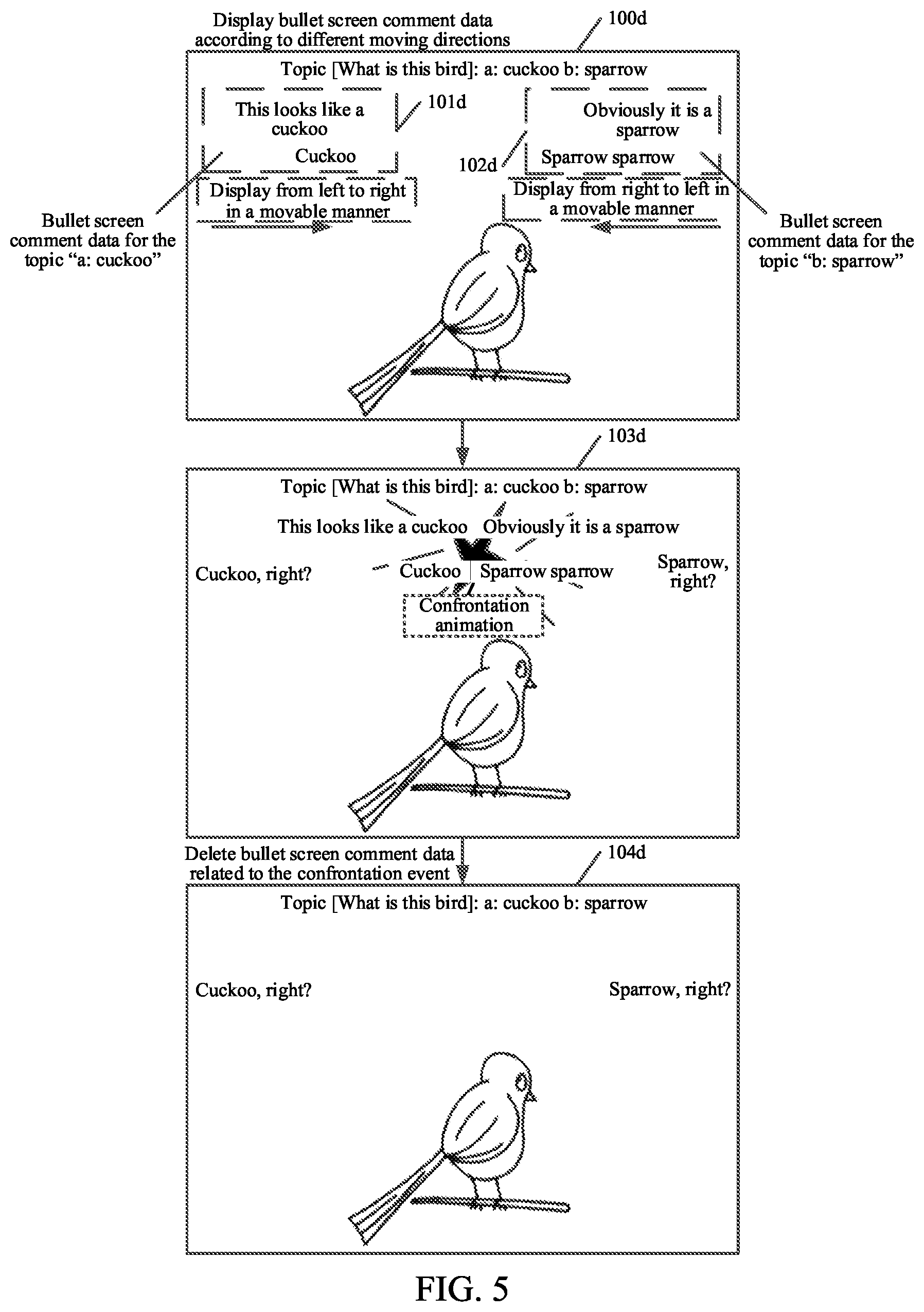 Patent US12437459 Figure 5 – Bullet screen comment display method and apparatus, bullet screen comment sending method and apparatus, computer device, computer-readable storage medium, and computer program product