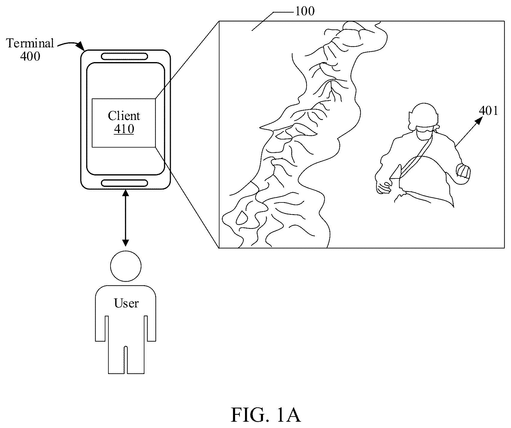 Patent US12437464 Figure 1 – Method and apparatus, electronic device, computer-readable storage medium, and computer program product for performing real-time image rendering of virtual objects