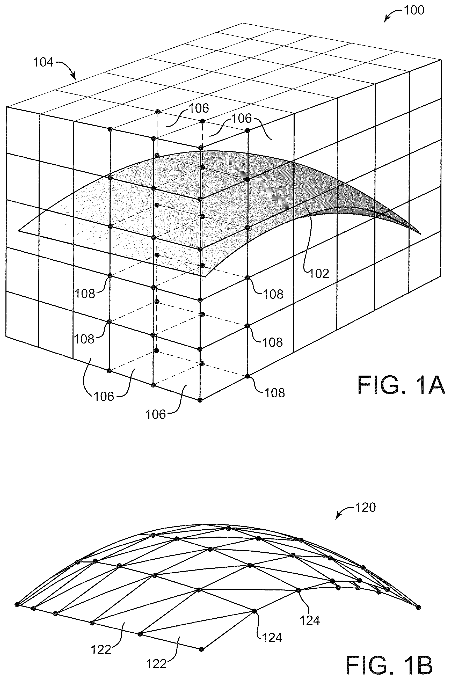 Patent US12437479 Figure 1 – Method and system for generating polygon meshes approximating surfaces using iteration for mesh vertex positions