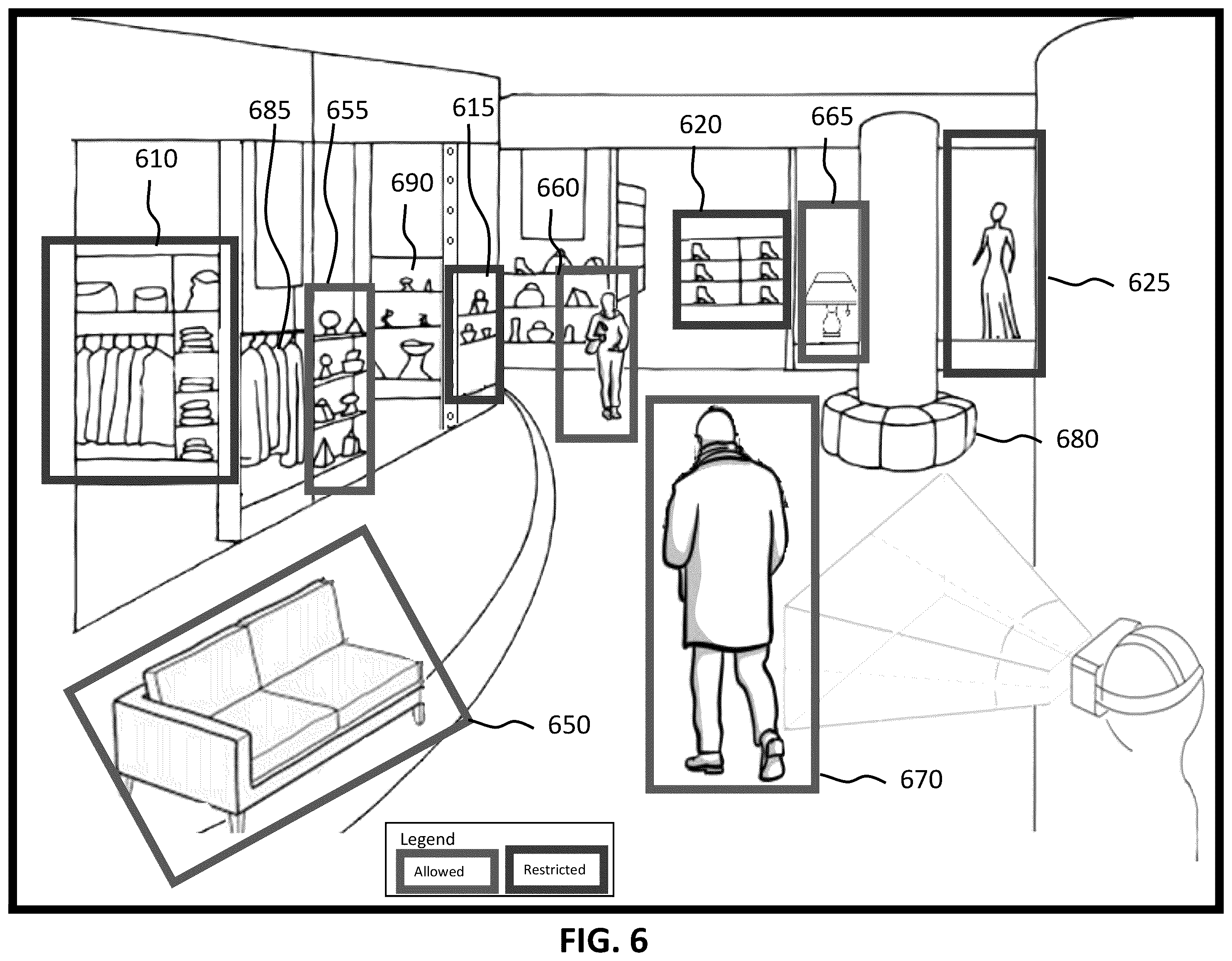 Patent US12437487 Figure 7 – Systems and methods for virtually displaying content items on real-world objects in an extended reality environment