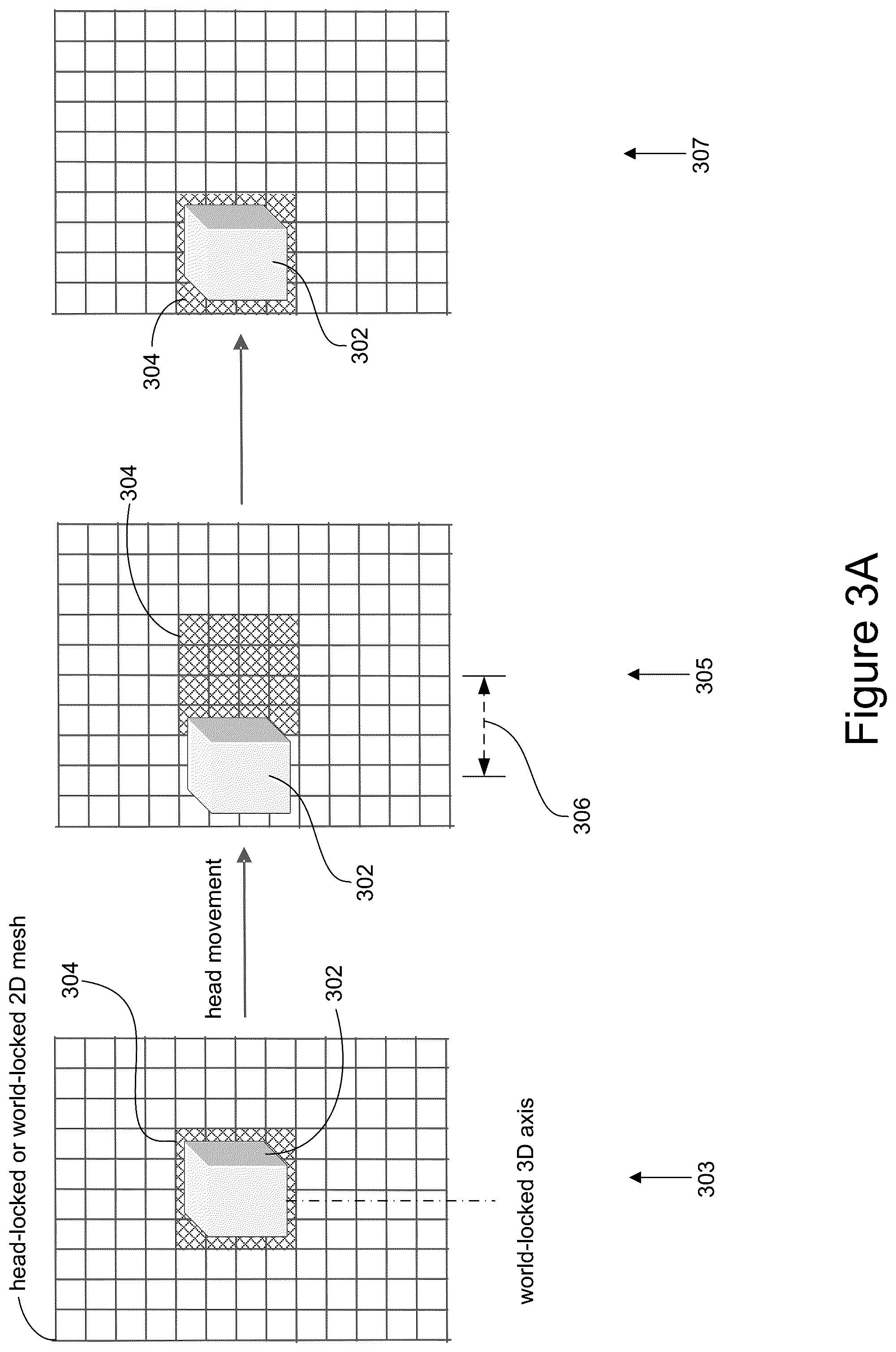 Patent US12437489 Figure 3 – Presenting meshed representations of physical objects within defined boundaries for interacting with artificial-reality content, and systems and methods of use thereof