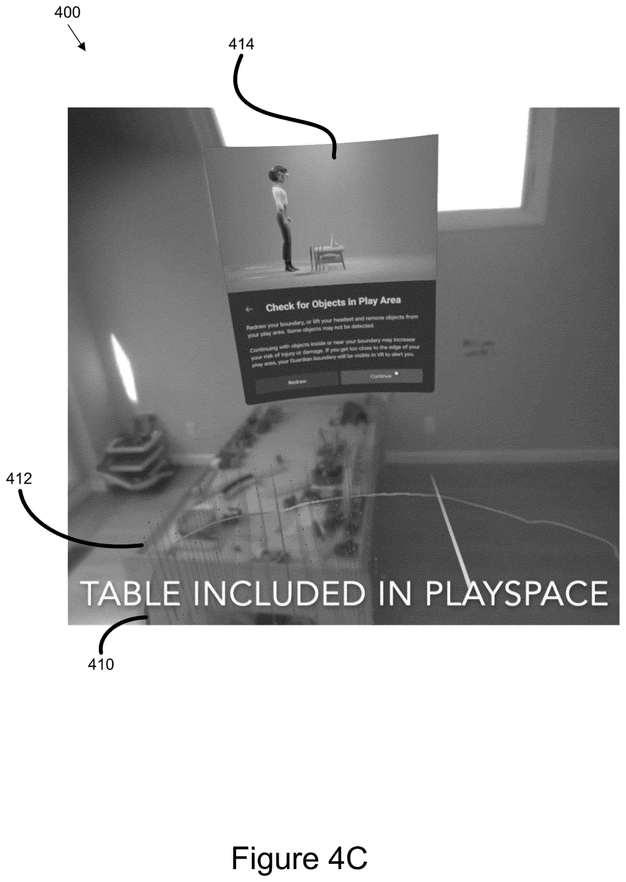 Patent US12437489 Figure 8 – Presenting meshed representations of physical objects within defined boundaries for interacting with artificial-reality content, and systems and methods of use thereof
