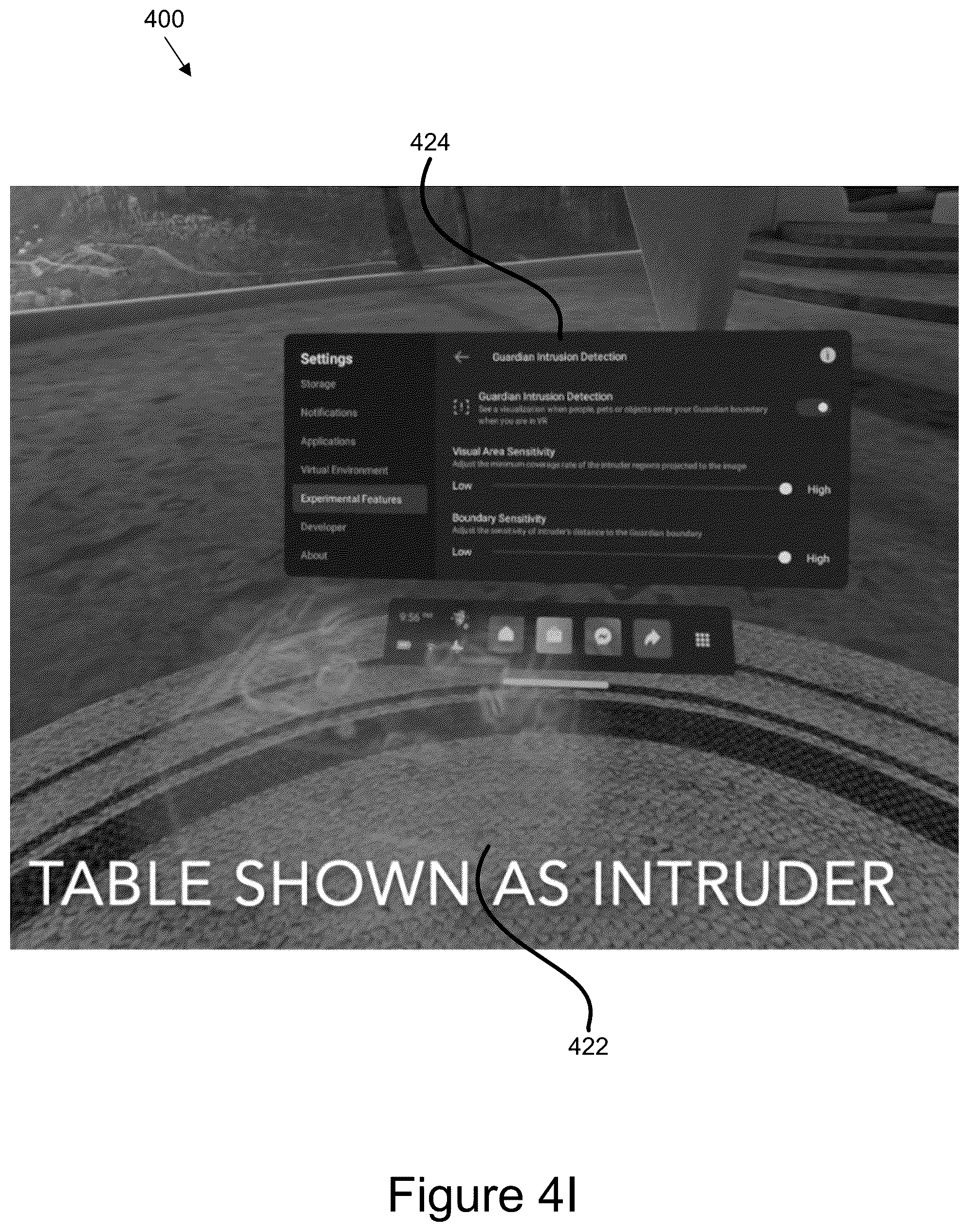 Patent US12437489 Figure 14 – Presenting meshed representations of physical objects within defined boundaries for interacting with artificial-reality content, and systems and methods of use thereof