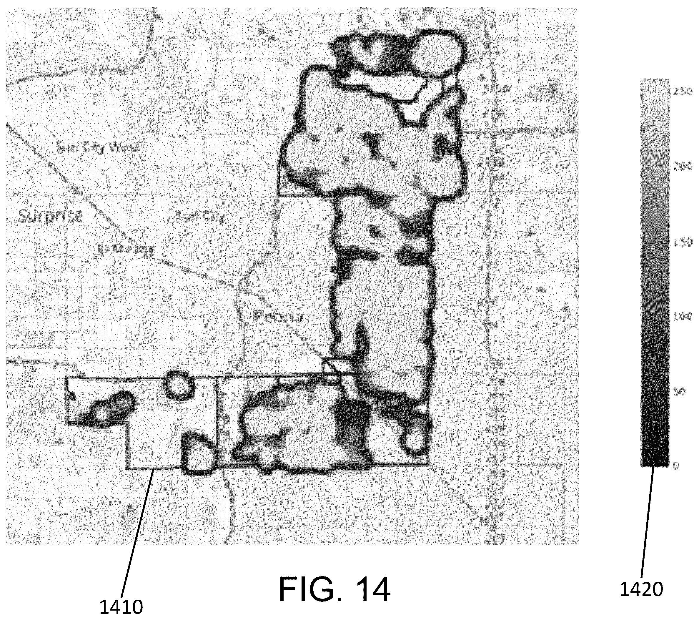 Patent US12437498 Figure 14 – System and method for home Façade features in a geographic region
