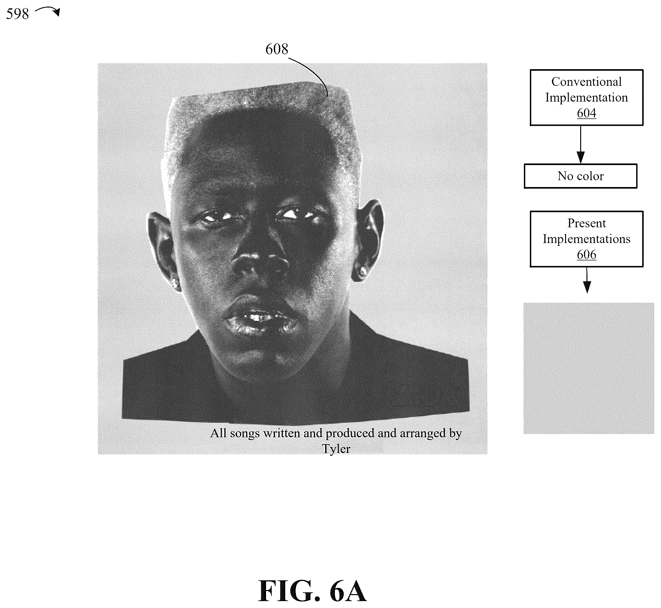 Patent US12437499 Figure 7 – Color contrasting image modification based on enhanced color spaces