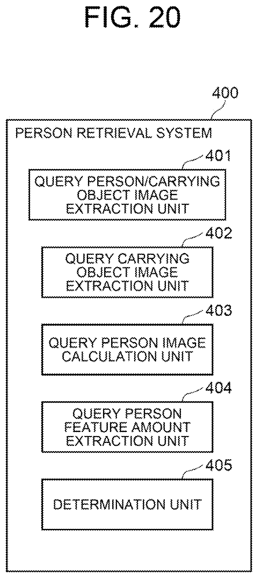 Patent US12437503 Figure 20 – Person retrieval system