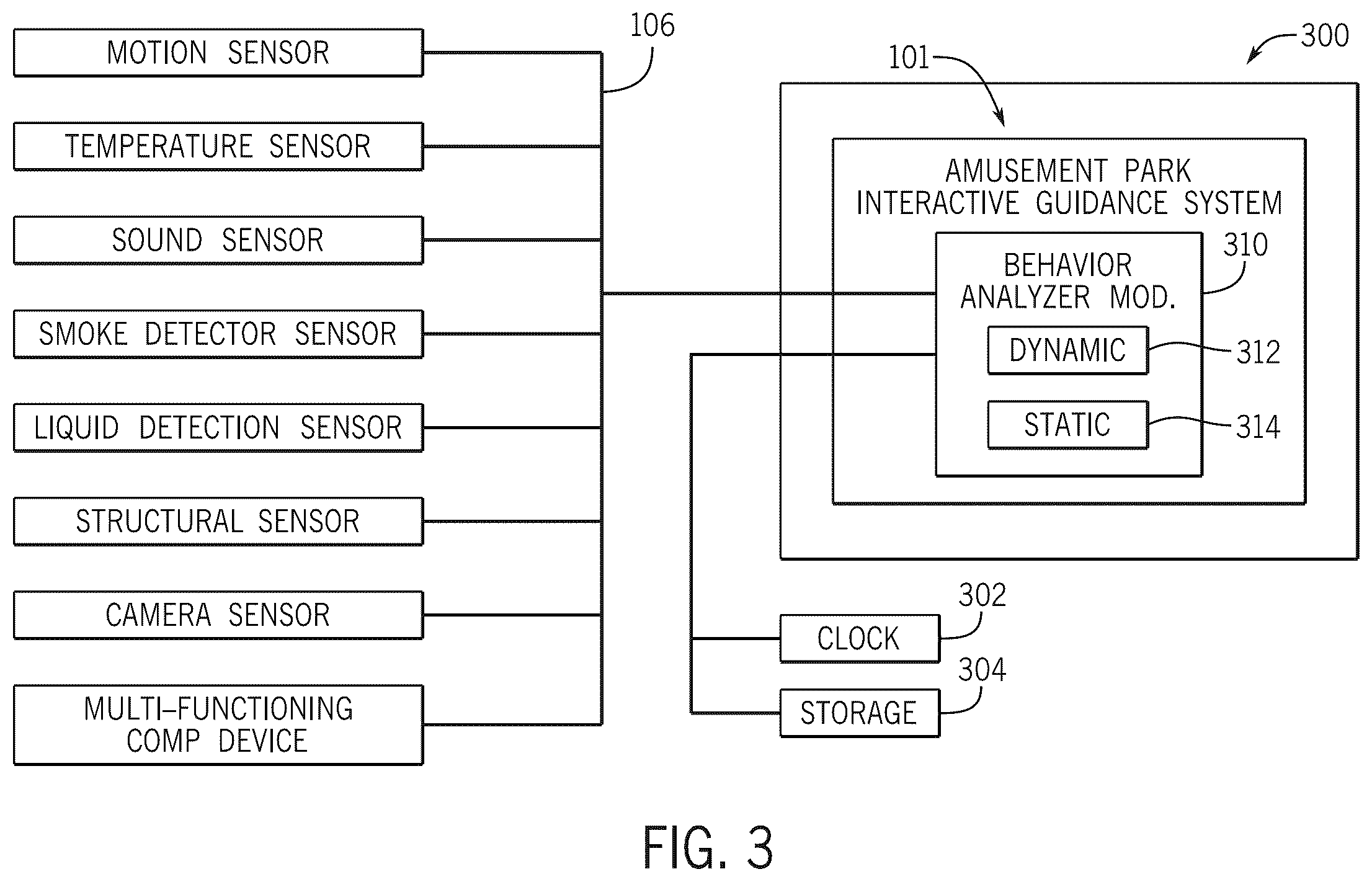 Patent US12437546 Figure 3 – Amusement park interactive guidance system