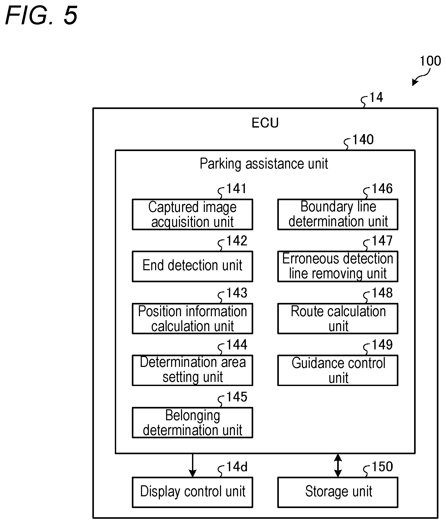 Patent US12437559 Figure 4 – Parking assistance device